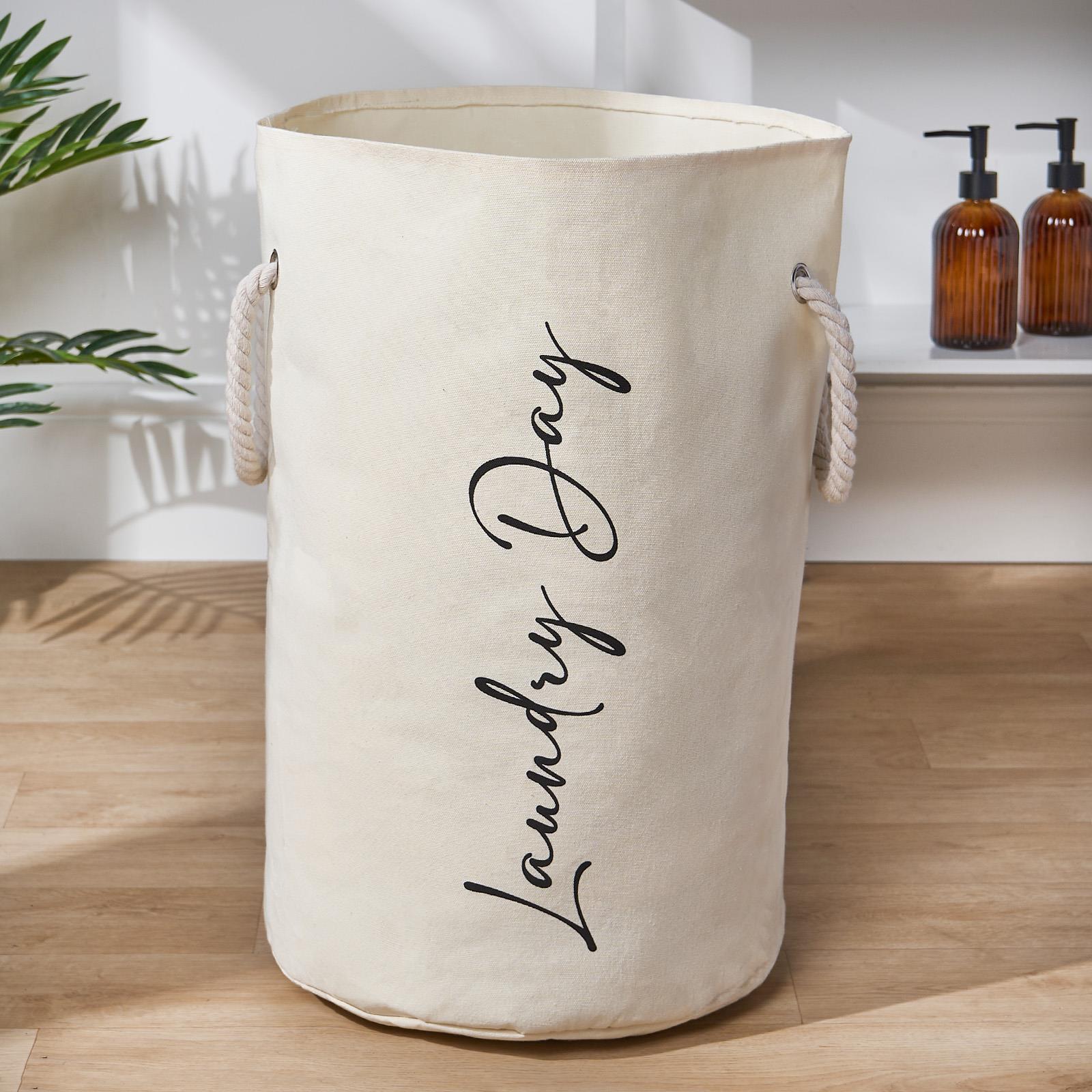 OHS Slogan Laundry Bag Foldable Hamper Basket Washing Bin Clothes Storage