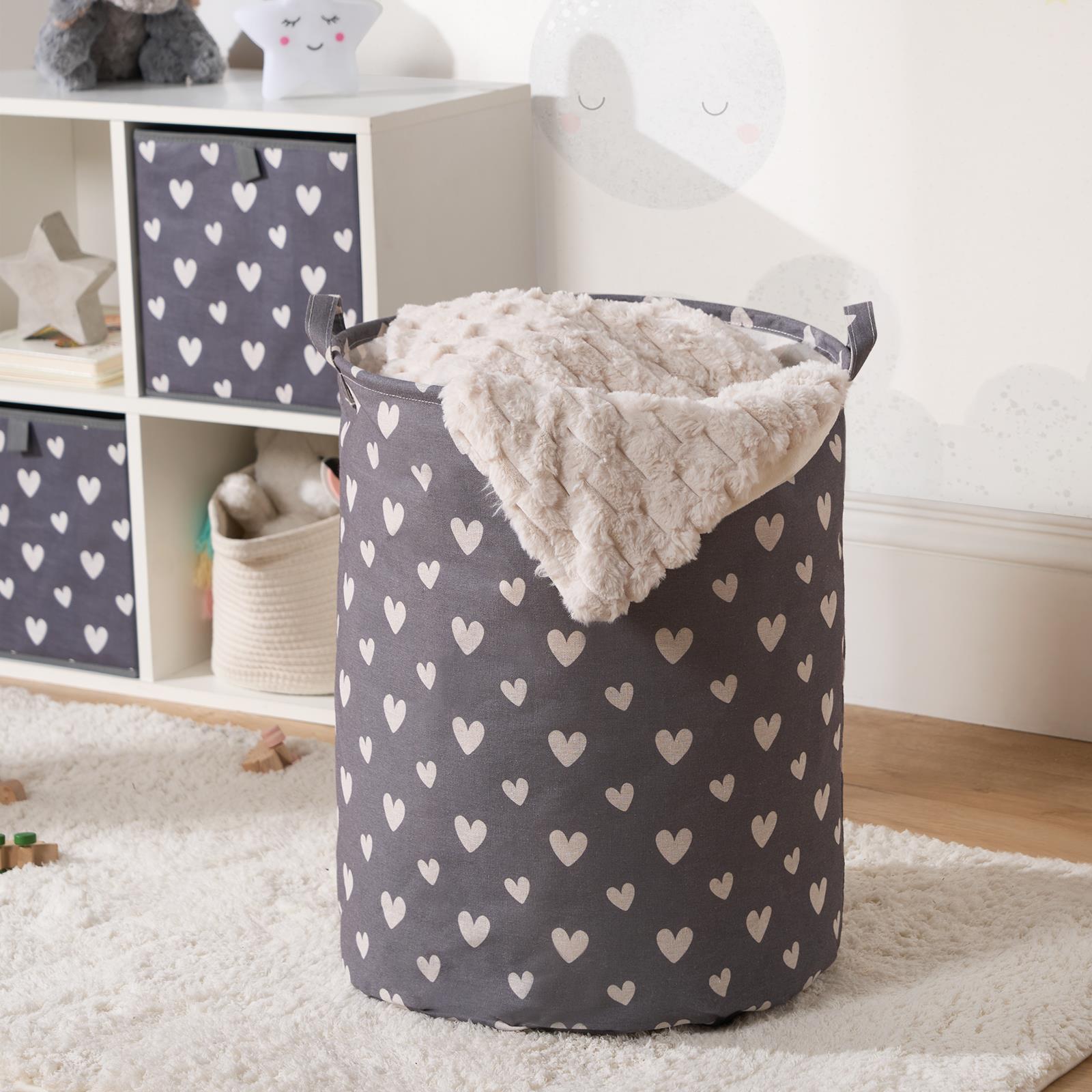 OHS Kids Laundry Basket Clothes Storage Toy Organiser Pop Up Hamper Bag Handles