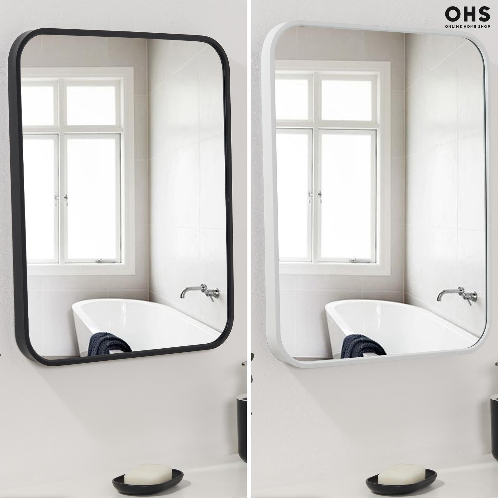 OHS Bathroom Mirror Metal Framed Vanity Wall Mounted Shower Home Decor