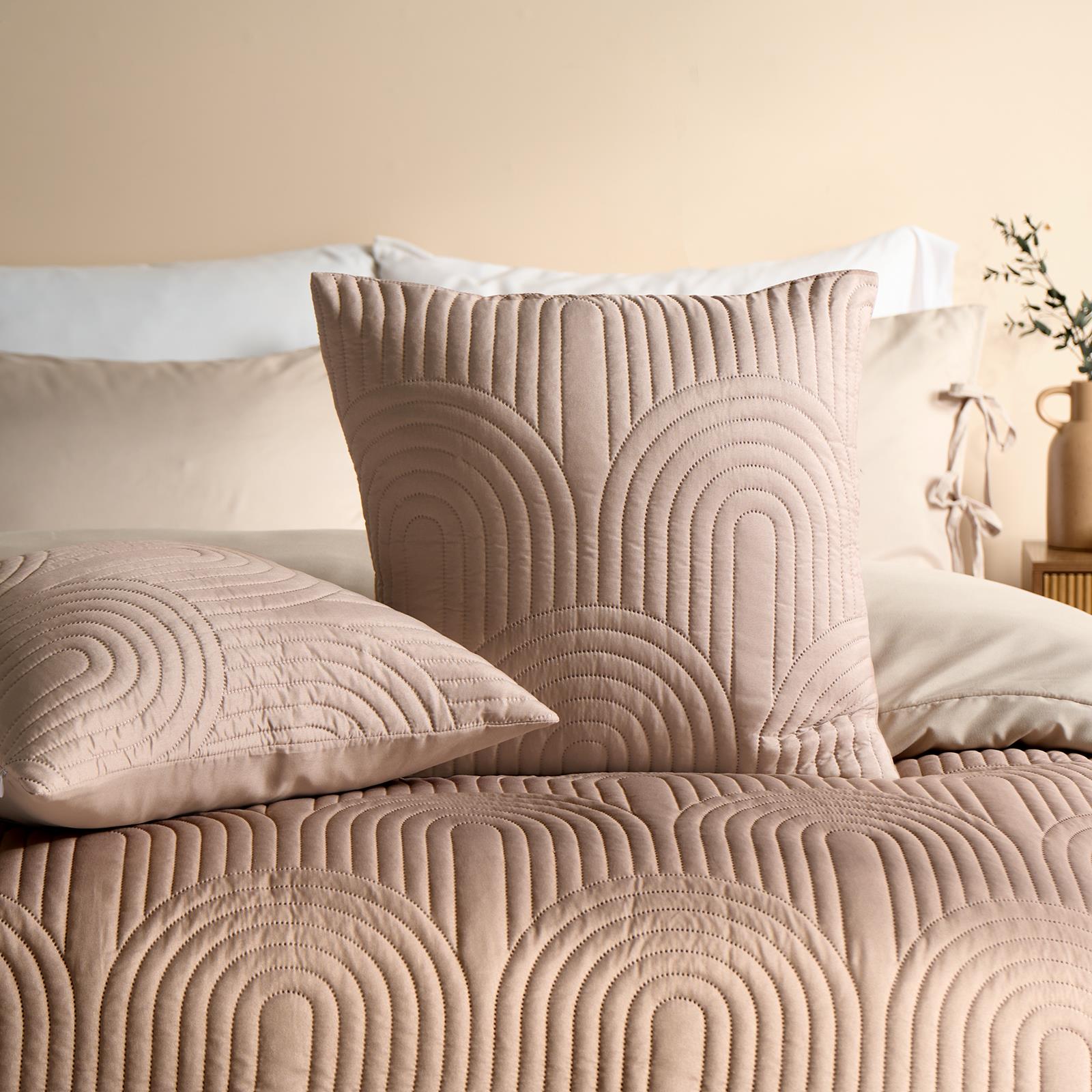 OHS Arches Quilted Cushion Covers Pinsonic Square Pillowcases Filled