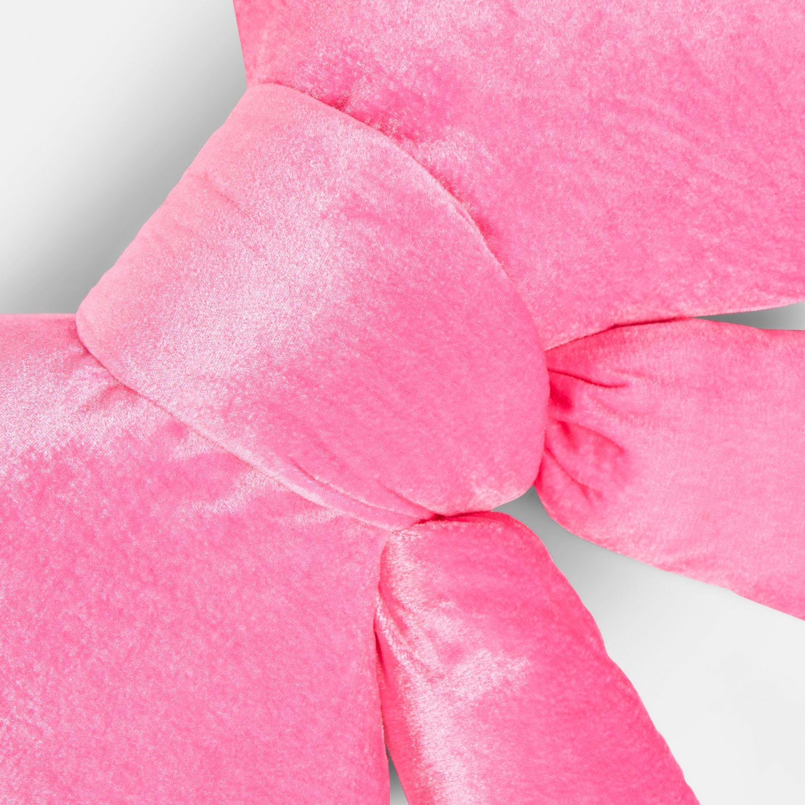 OHS Bow Shaped Cushion Velvet Decorative Filled Scatter Pillow Gift