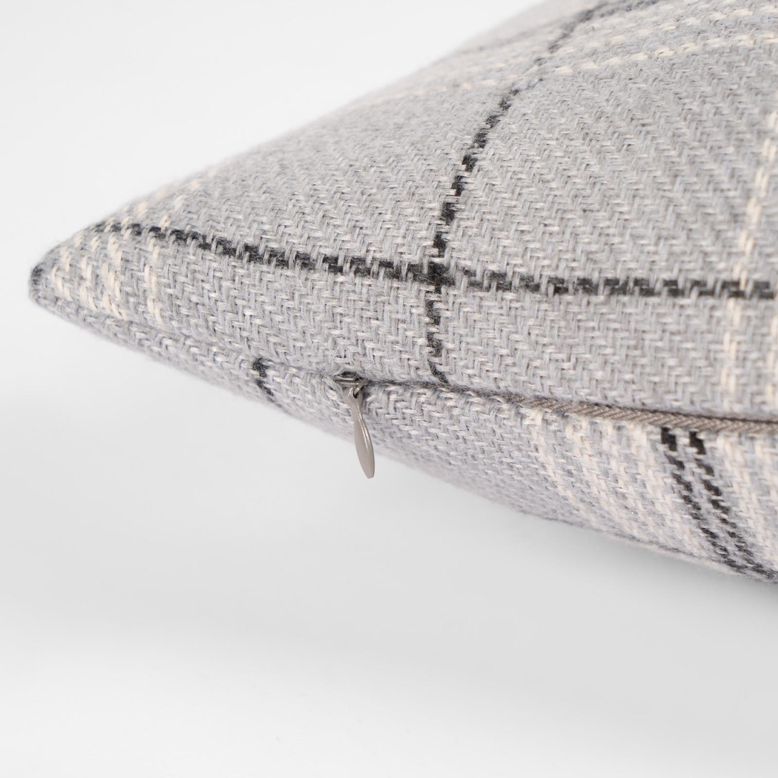 OHS Woven Check Cushion Covers 2 Pack Cases Luxury Home Decor