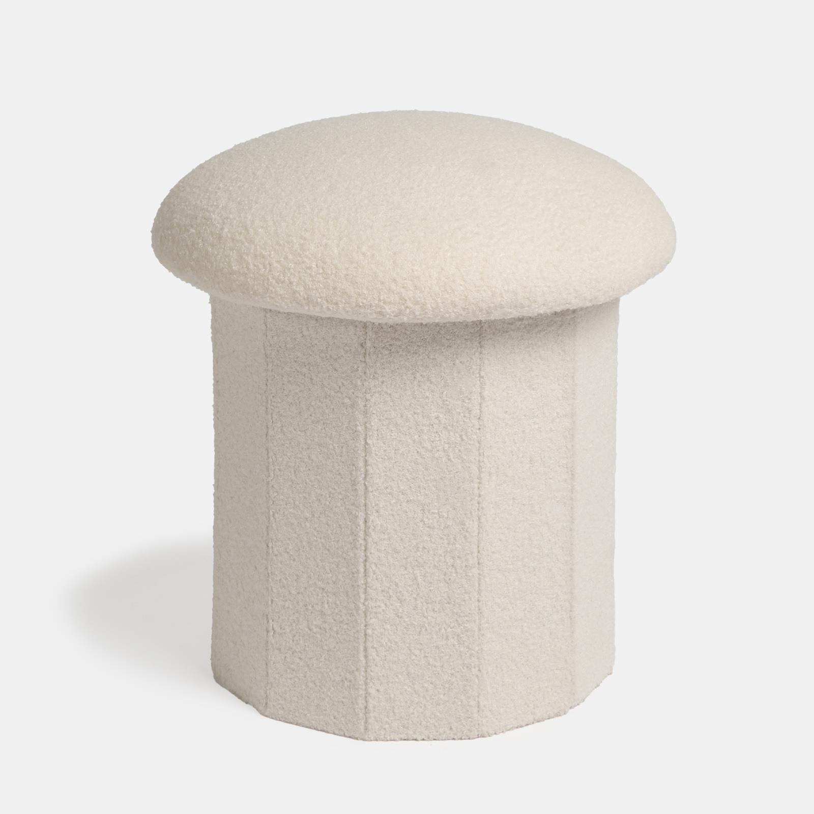 OHS Ottoman Boucle Storage Box Folding Footstool Cube Round Rectangle