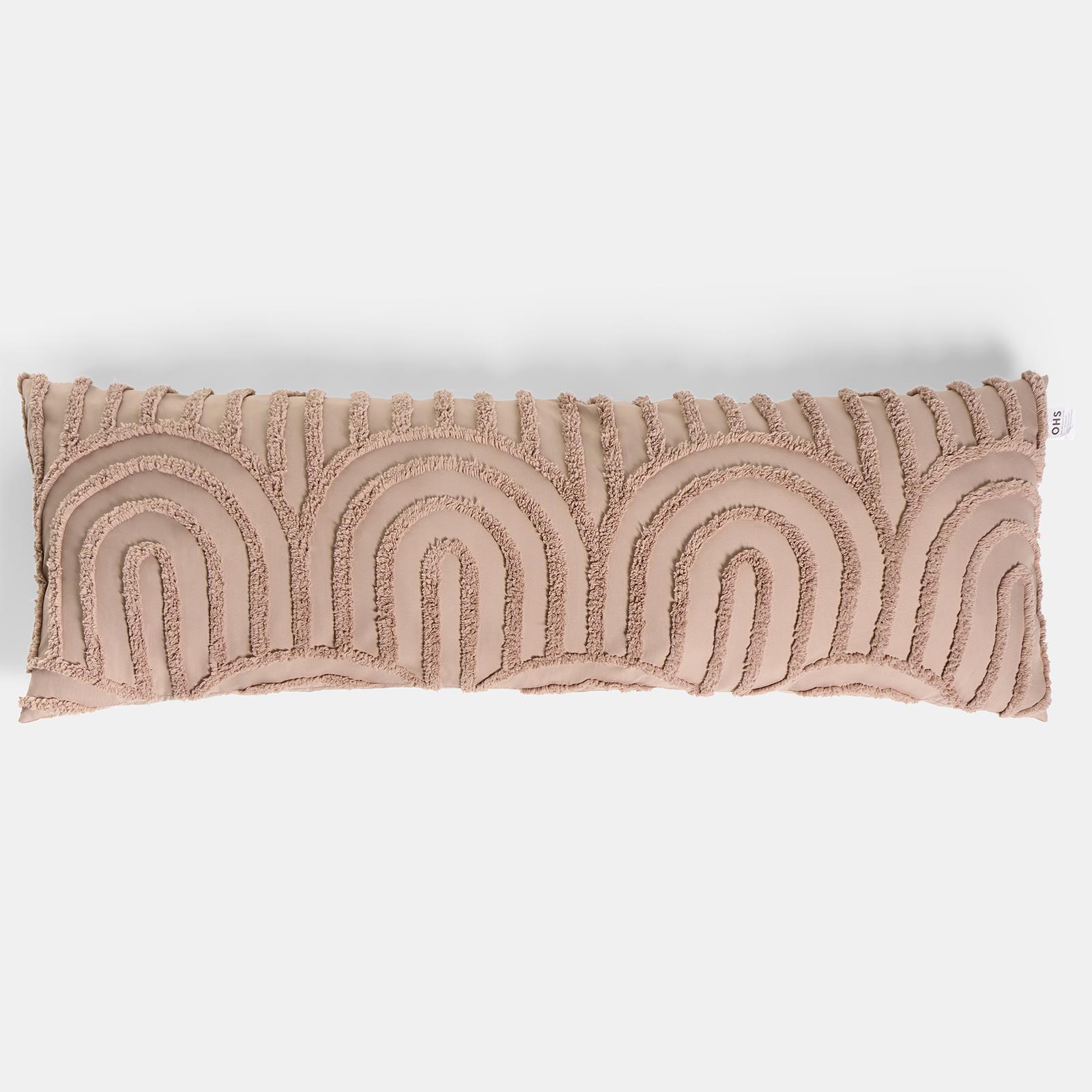 OHS Tufted Arches Bolster Cushion Fleece Soft Maternity Support Filled Pillow