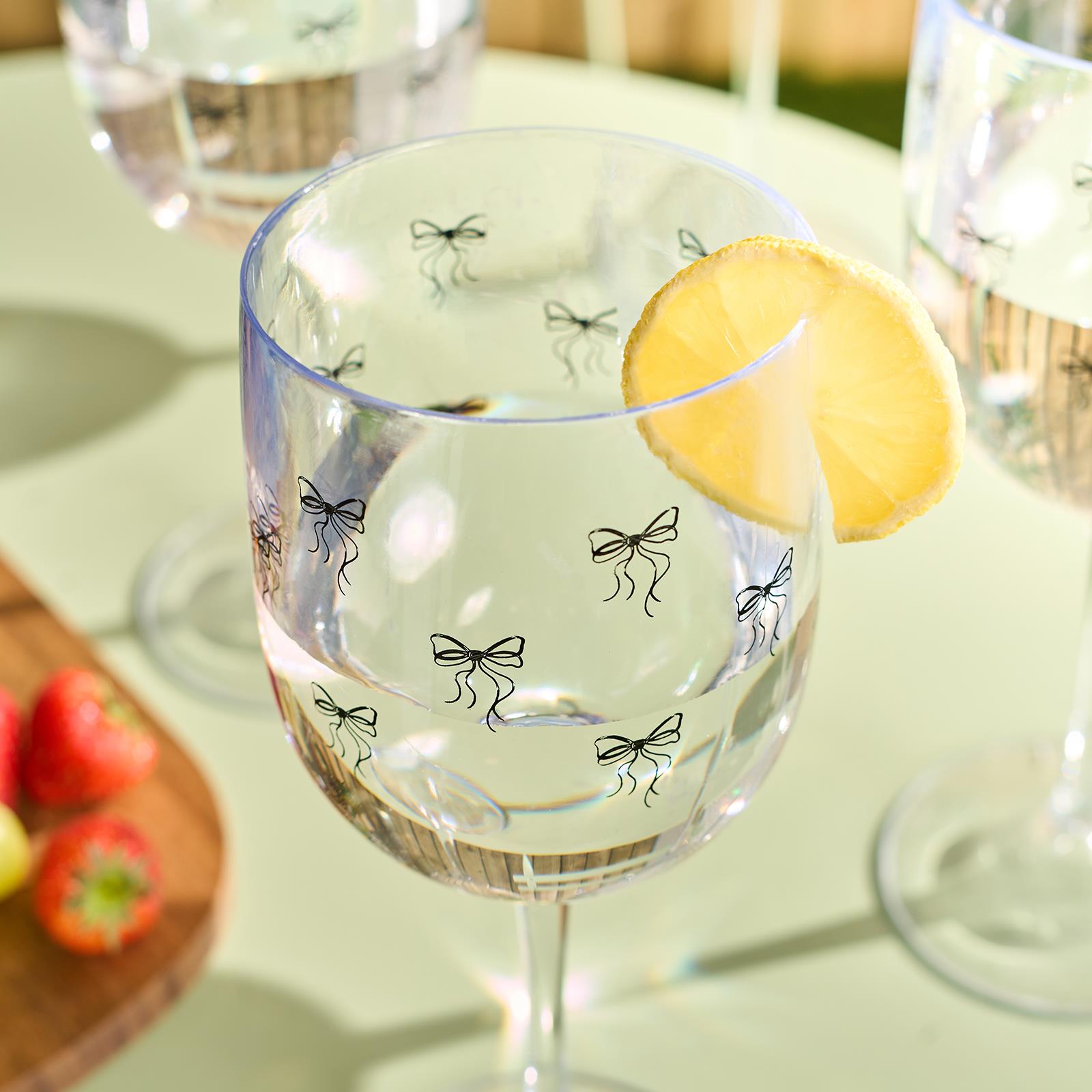 OHS Plastic Glasses Set of 2/4 Reusable Flute Champagne Cocktail Glass Picnic