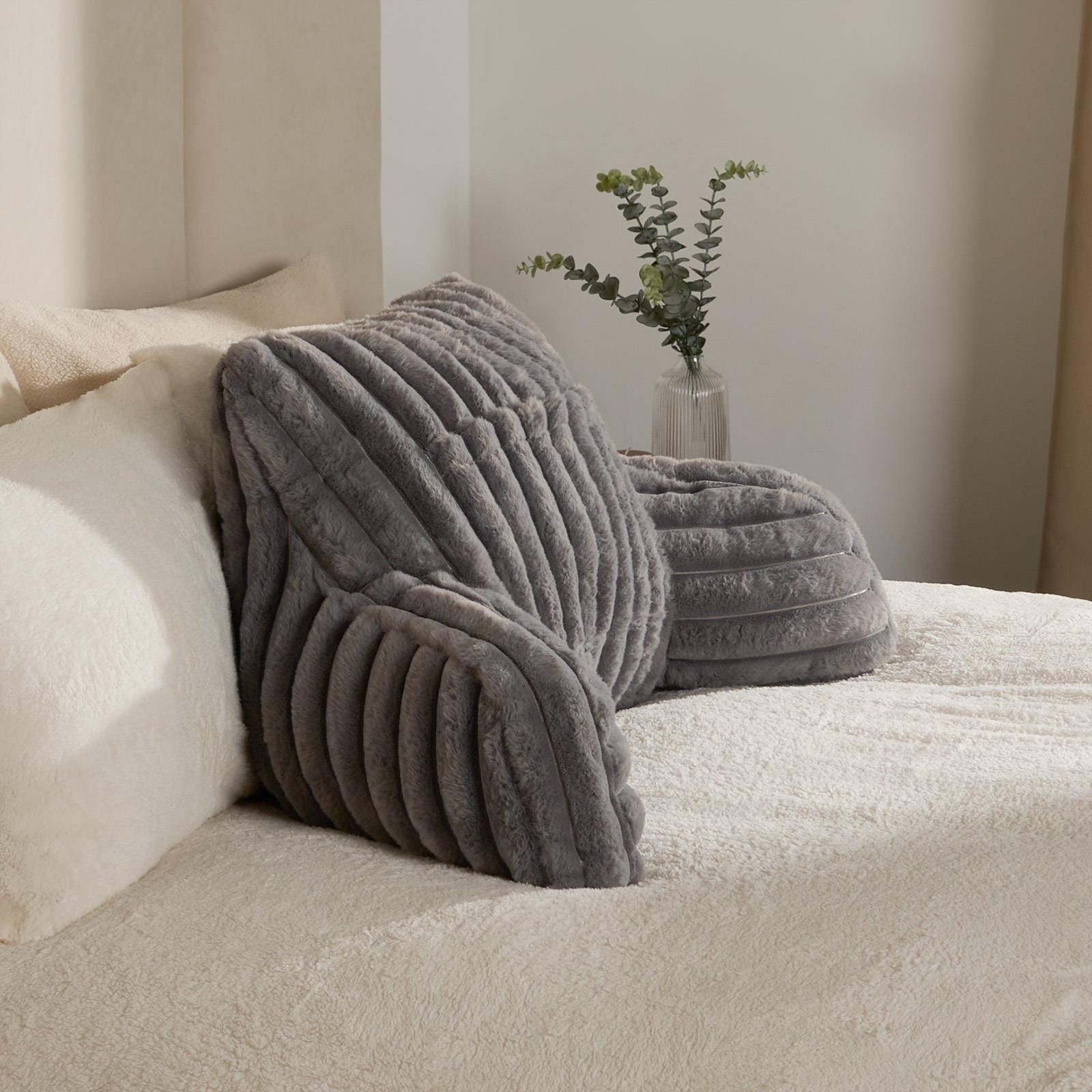 OHS Reading Cuddle Cushion Fleece Heatable Pillow Arms Chair Back Support