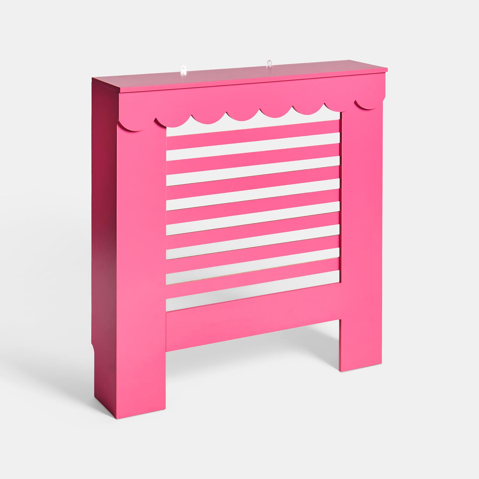 OHS Scallop Radiator Cover Engineered Wood Modern Side Board Cabinet Shelf