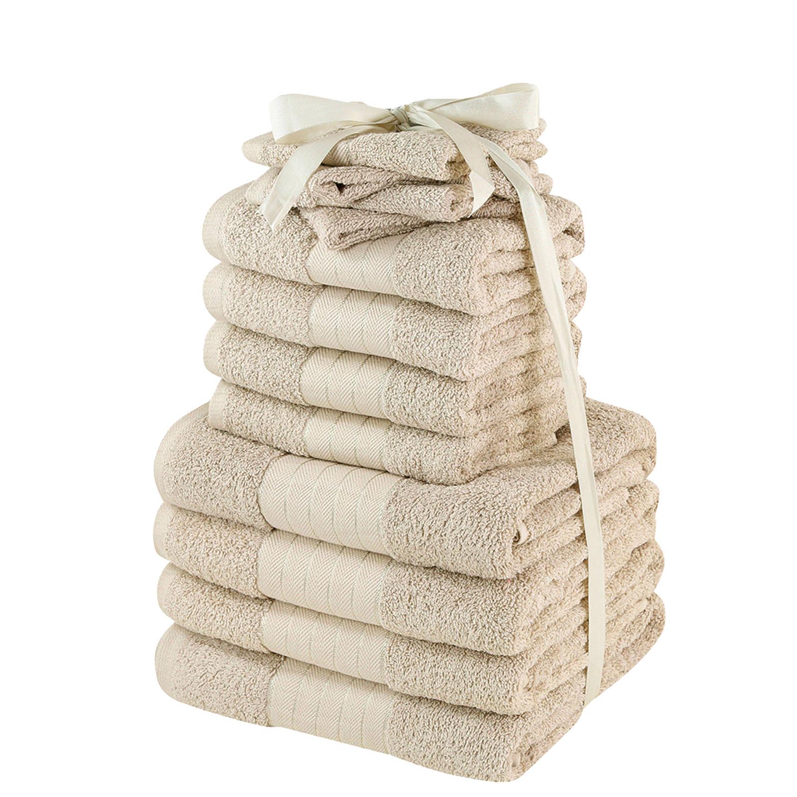 Dreamscene Luxury 100% Cotton Towels Bale Set Large Soft Bath Hand 12 PC 500 GSM