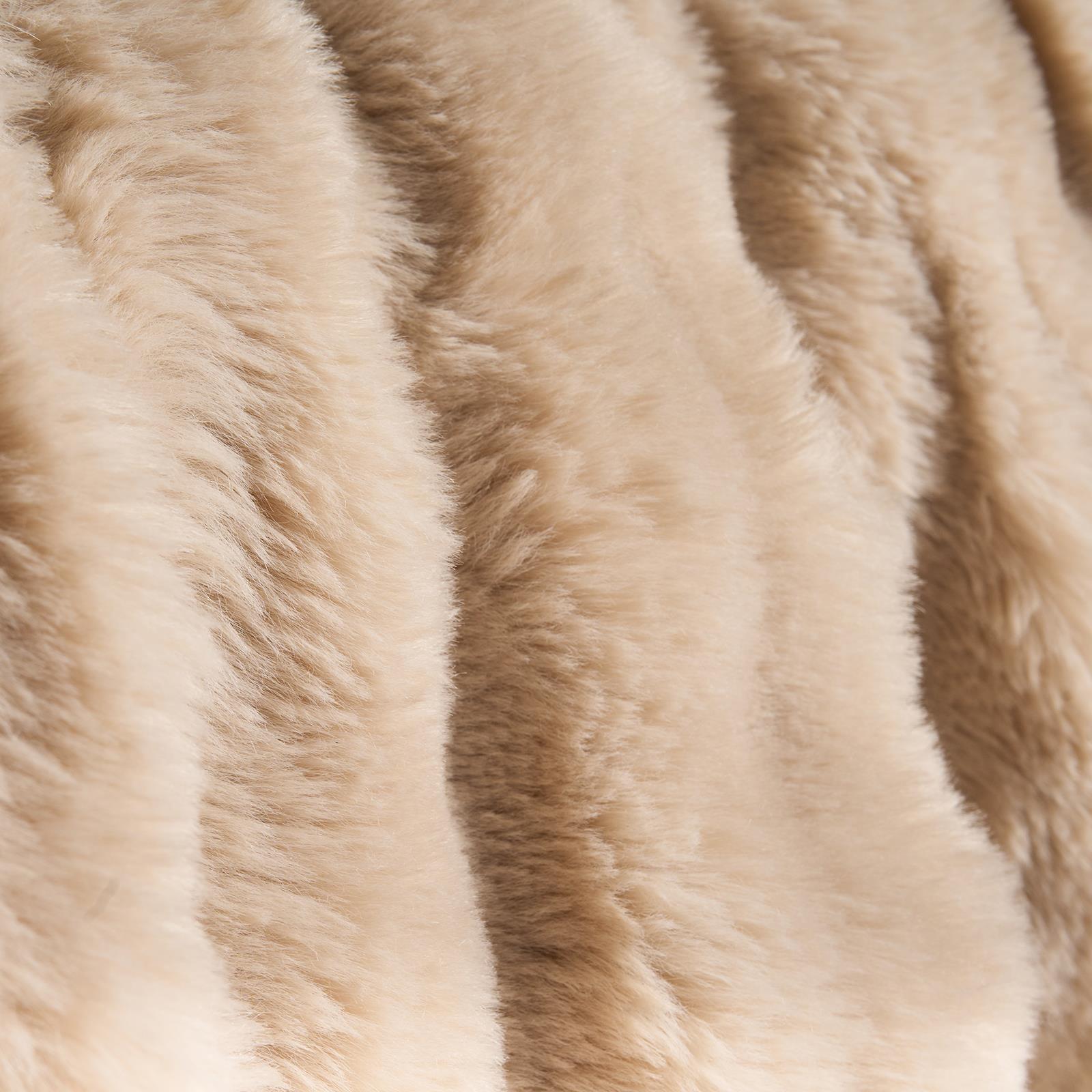 OHS Throw Bubble Faux Fur Blanket Winter Soft Warm Fleece Bedspread