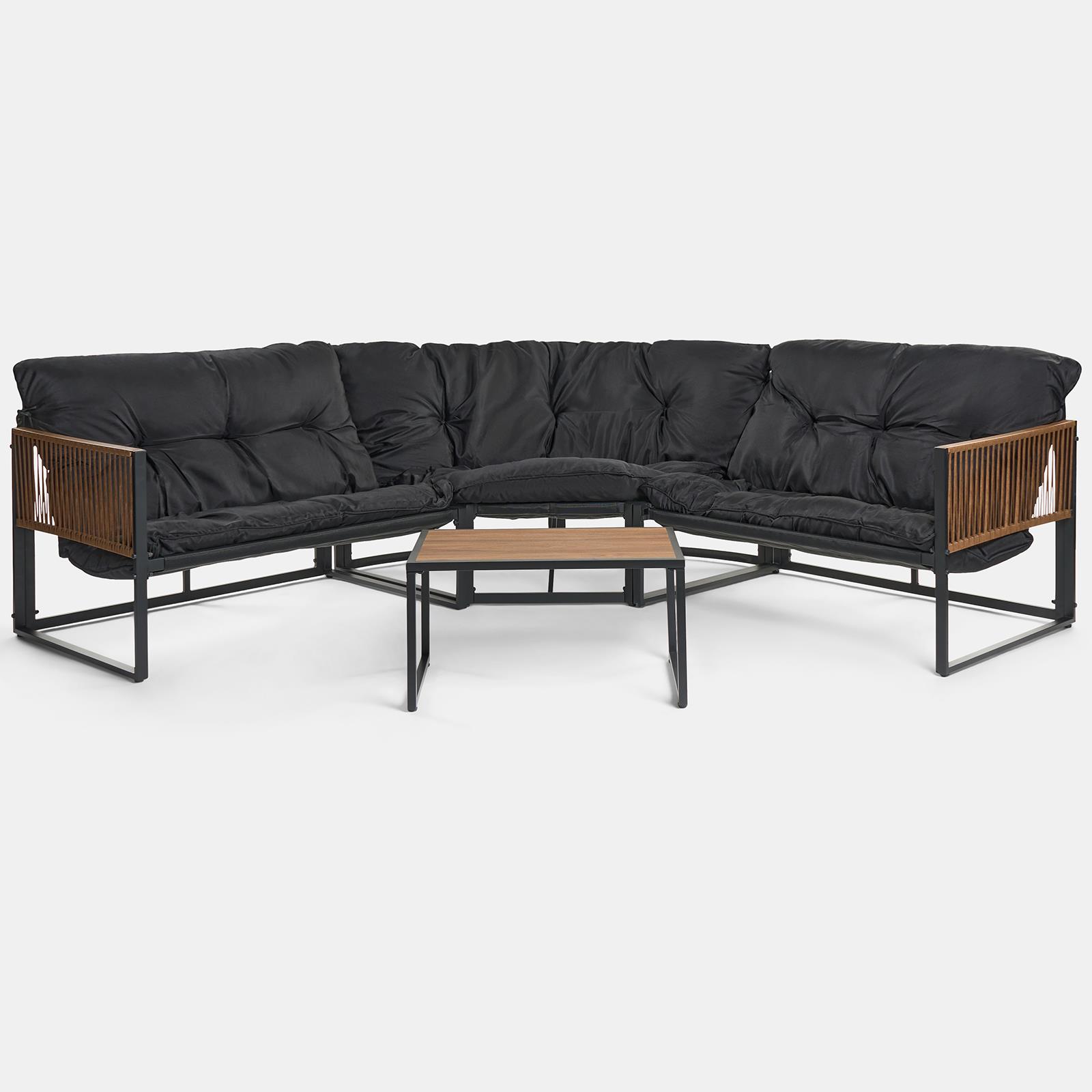 OHS Santorini Corner Sofa Table Set 5 Seater Garden Outdoor Patio Couch