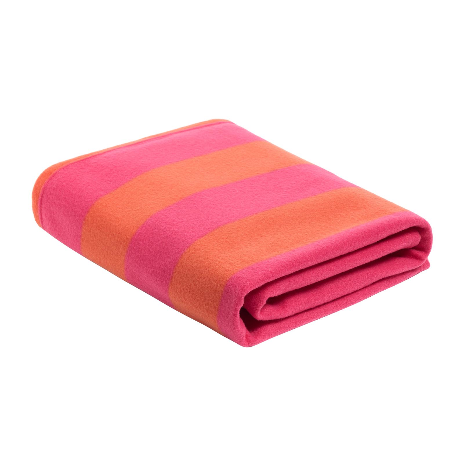 OHS Stripes Print Throw Soft Blanket Polar Fleece Lightweight Bedspread