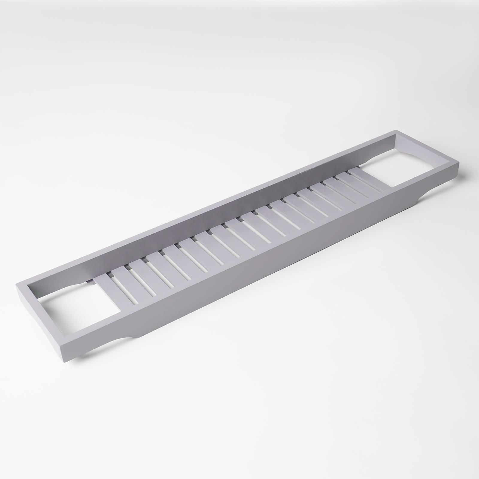 OHS Bamboo Bath Tub Rack Storage Bathroom Caddy Shelf Tray Soap Holder Tidy Unit
