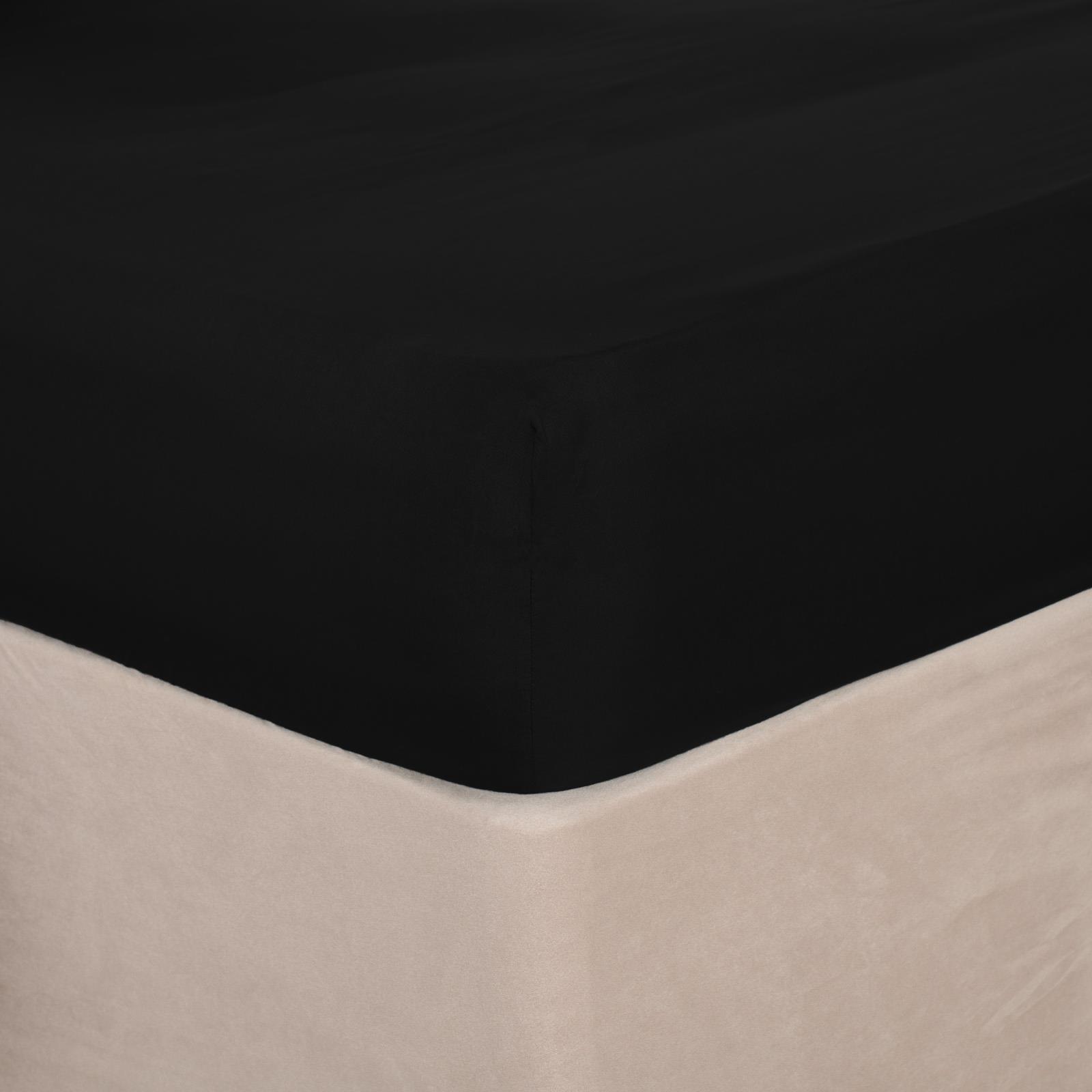 OHS Luxury 100% Cotton Deep Fitted Sheet Full Bedding Single Double King