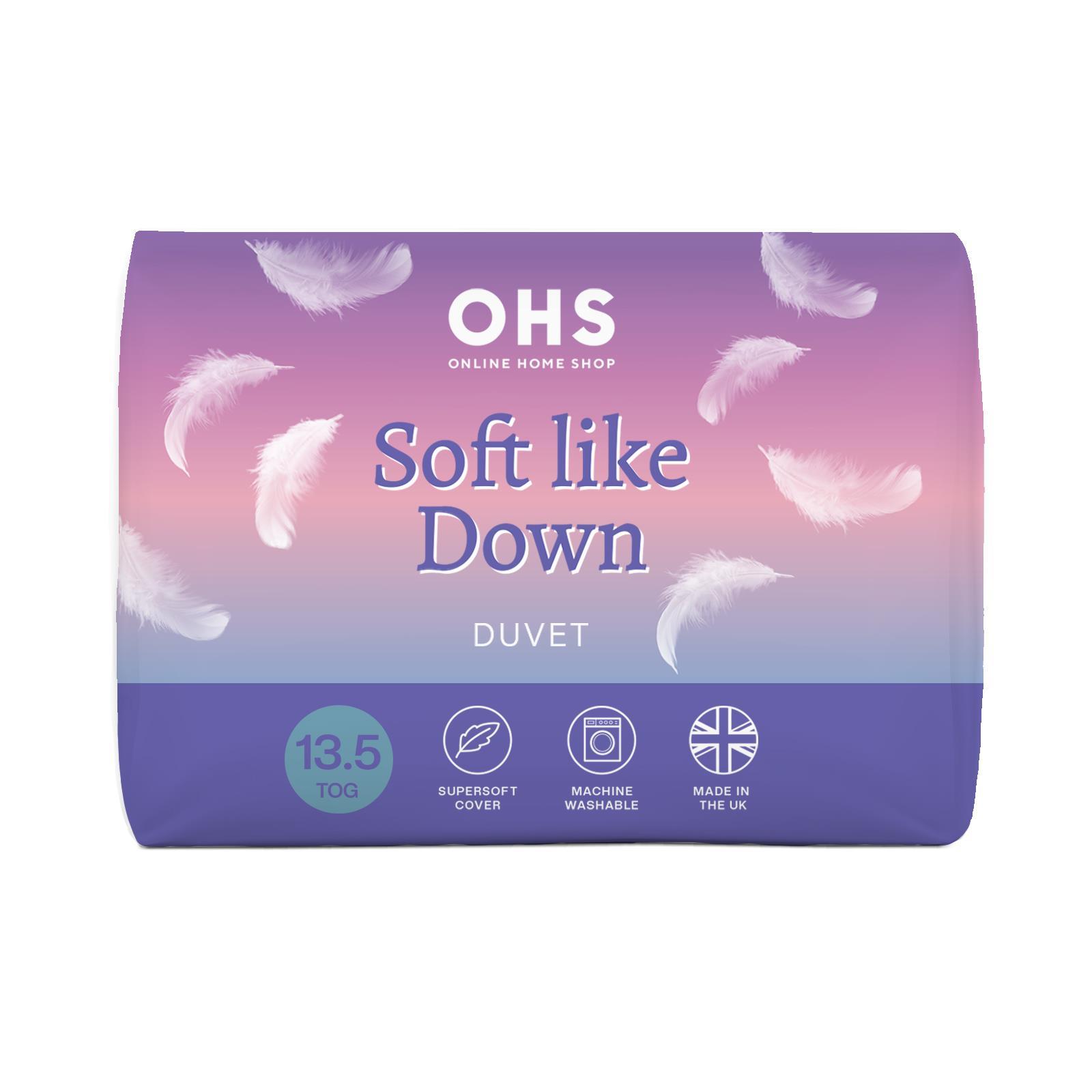 OHS Essentials Duvet Soft-Like-Down Quilt Filled Bedding 4.5/10.5/13.5/15 TOG