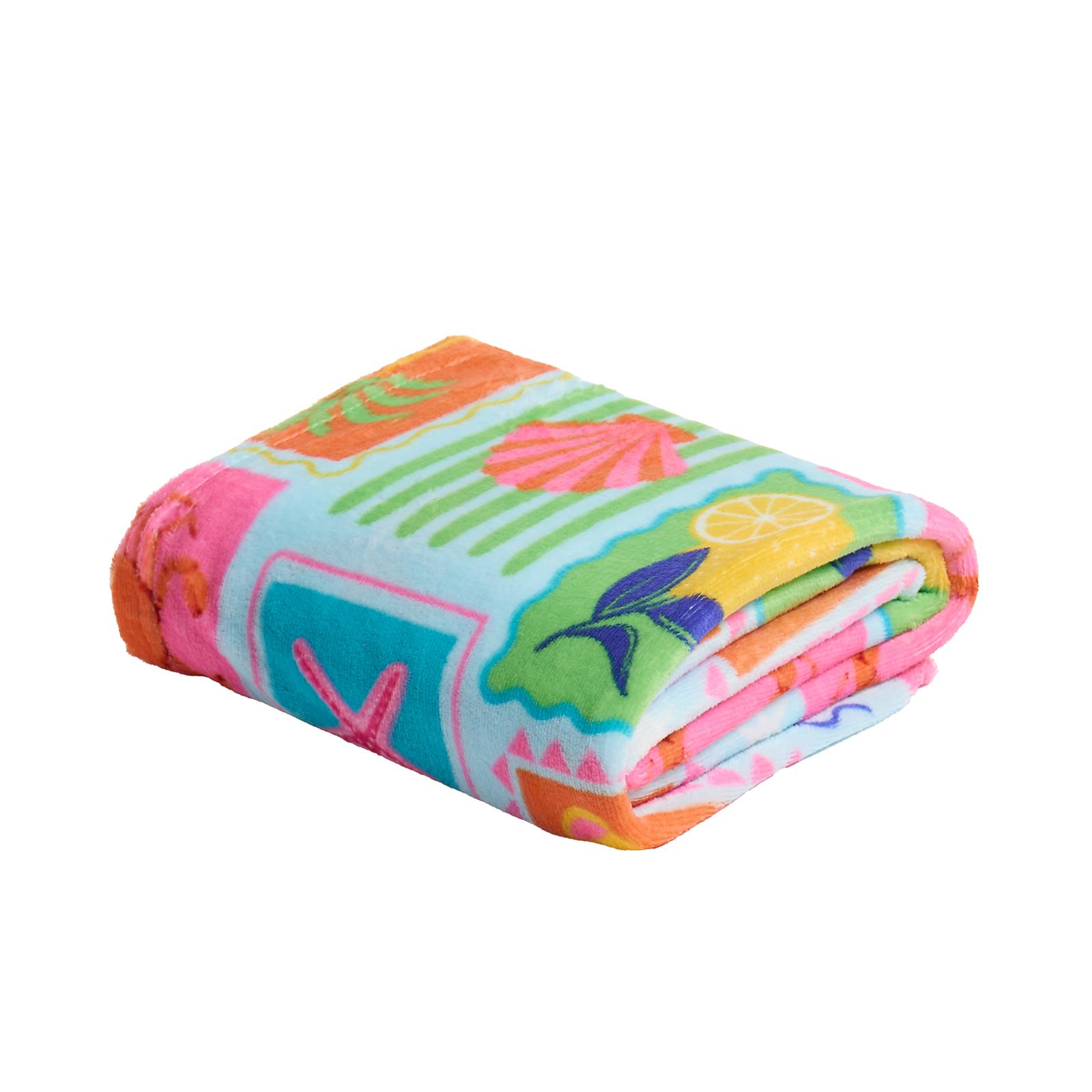 OHS Postcard Print Throw Ultra Soft Blanket Flannel Fleece Lightweight Bedspread