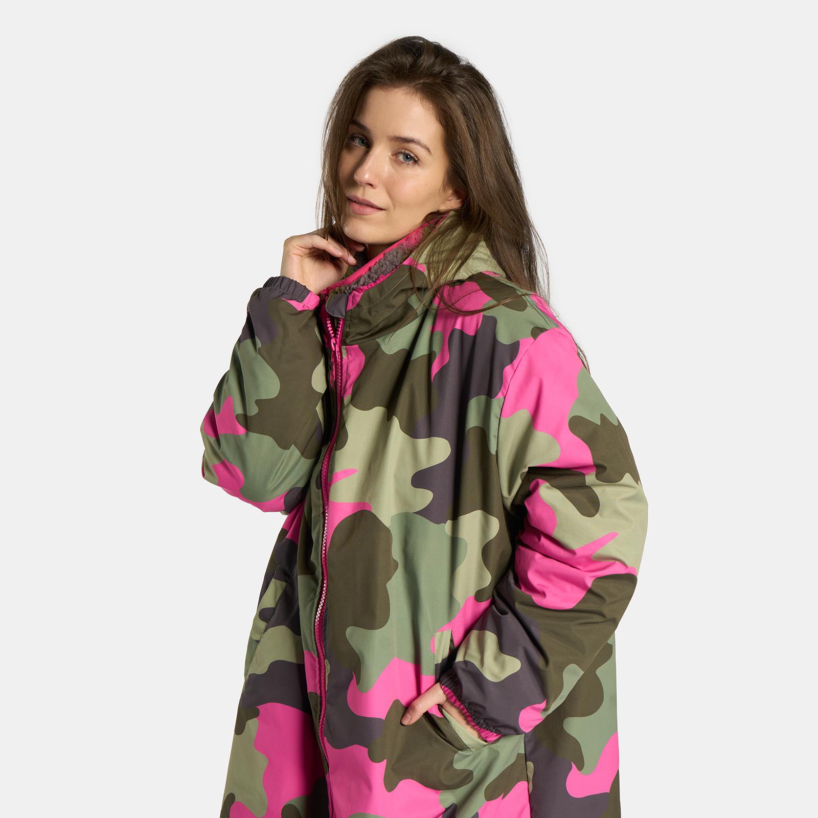 OHS Drying Changing Robe Sherpa Lined Water Resistant Oversize Coat Adults Kids