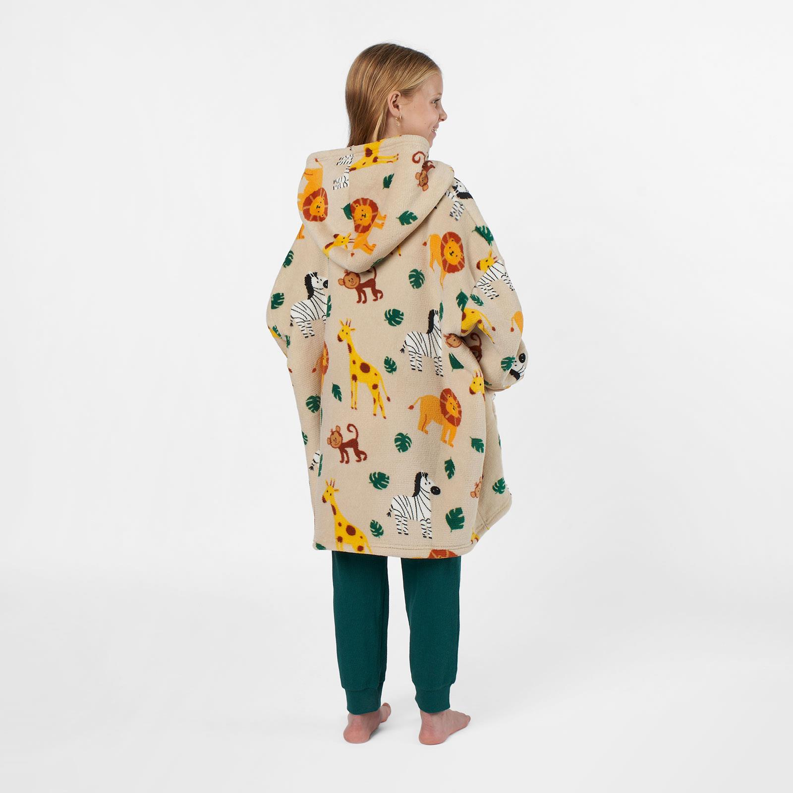 Kids Hoodie Blanket Oversized Sherpa Fleece Jumper Sweatshirt Soft Warm Throw - Picture 67 of 169