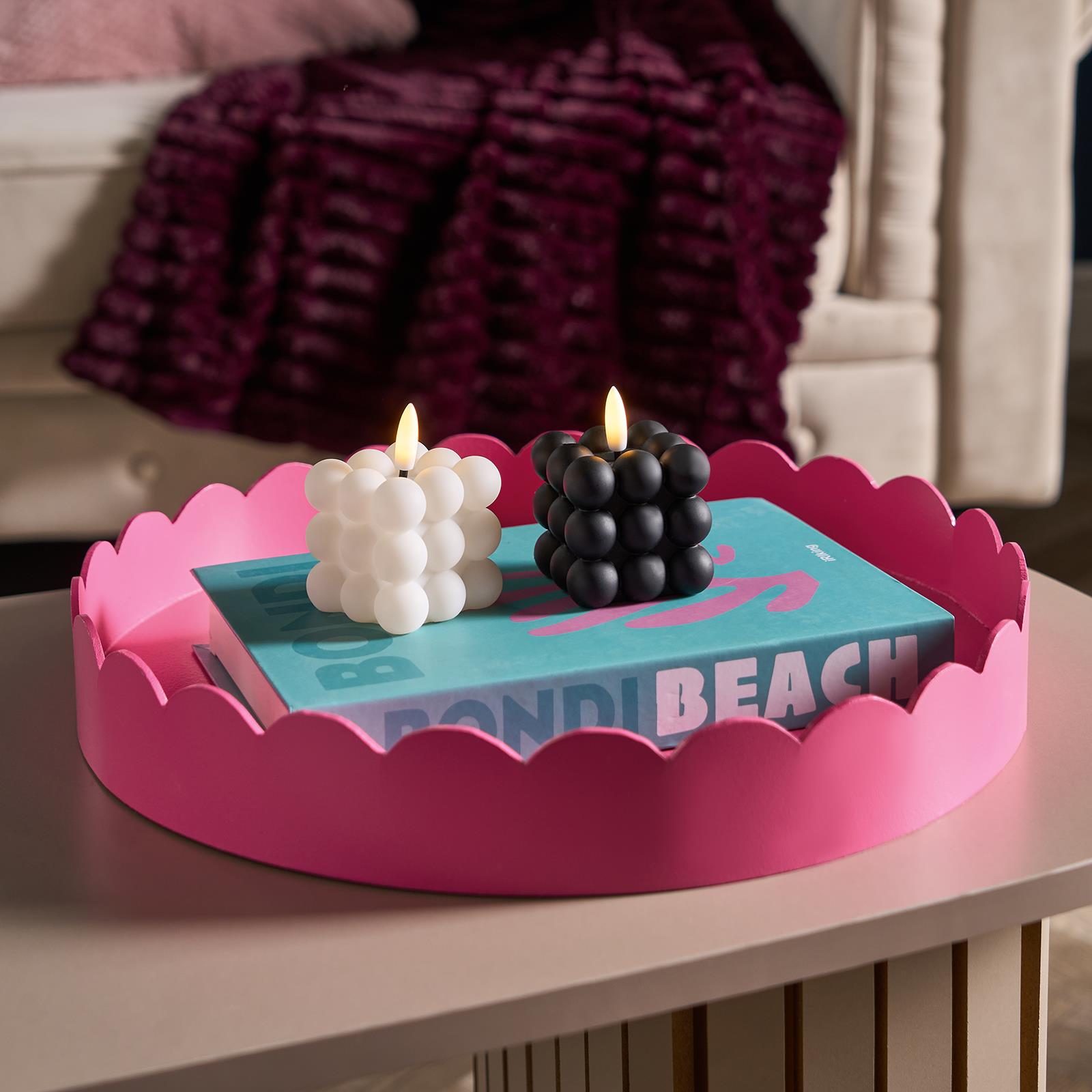 OHS Scallop Edge Tray Serving Plate Decorative Organiser Storage Home Decor