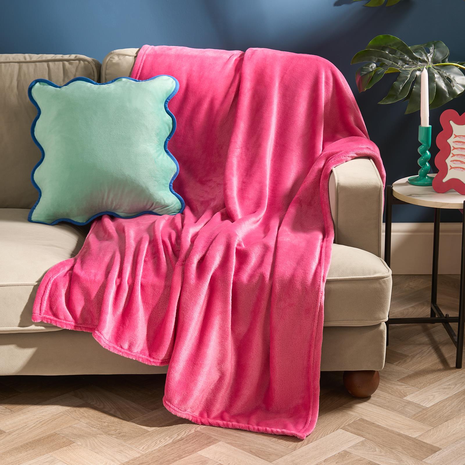 OHS Flannel Fleece Blanket Large Winter Warm Throw Luxury Bedspread