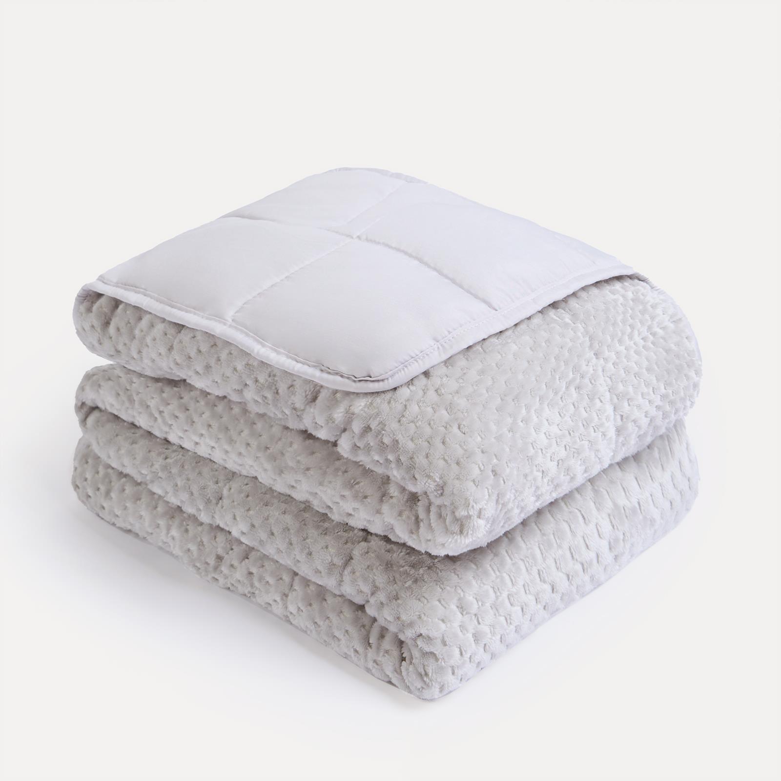 OHS Waffle Fleece Weighted Blanket Sleep Therapy Anxiety Super Soft Bed Throw