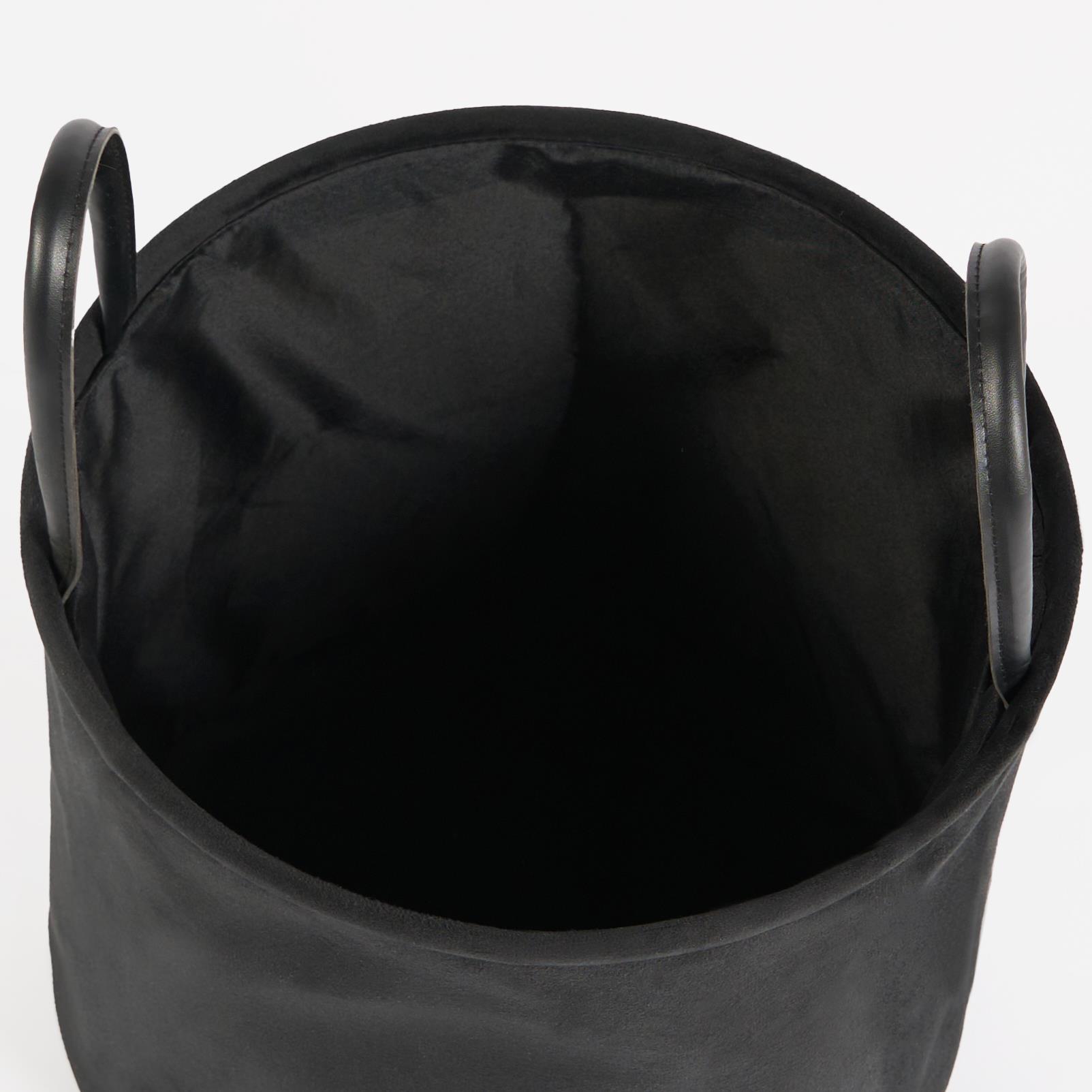 Velvet Storage Basket Hamper Clothes Toys Organiser Fabric Washing Bag Handles