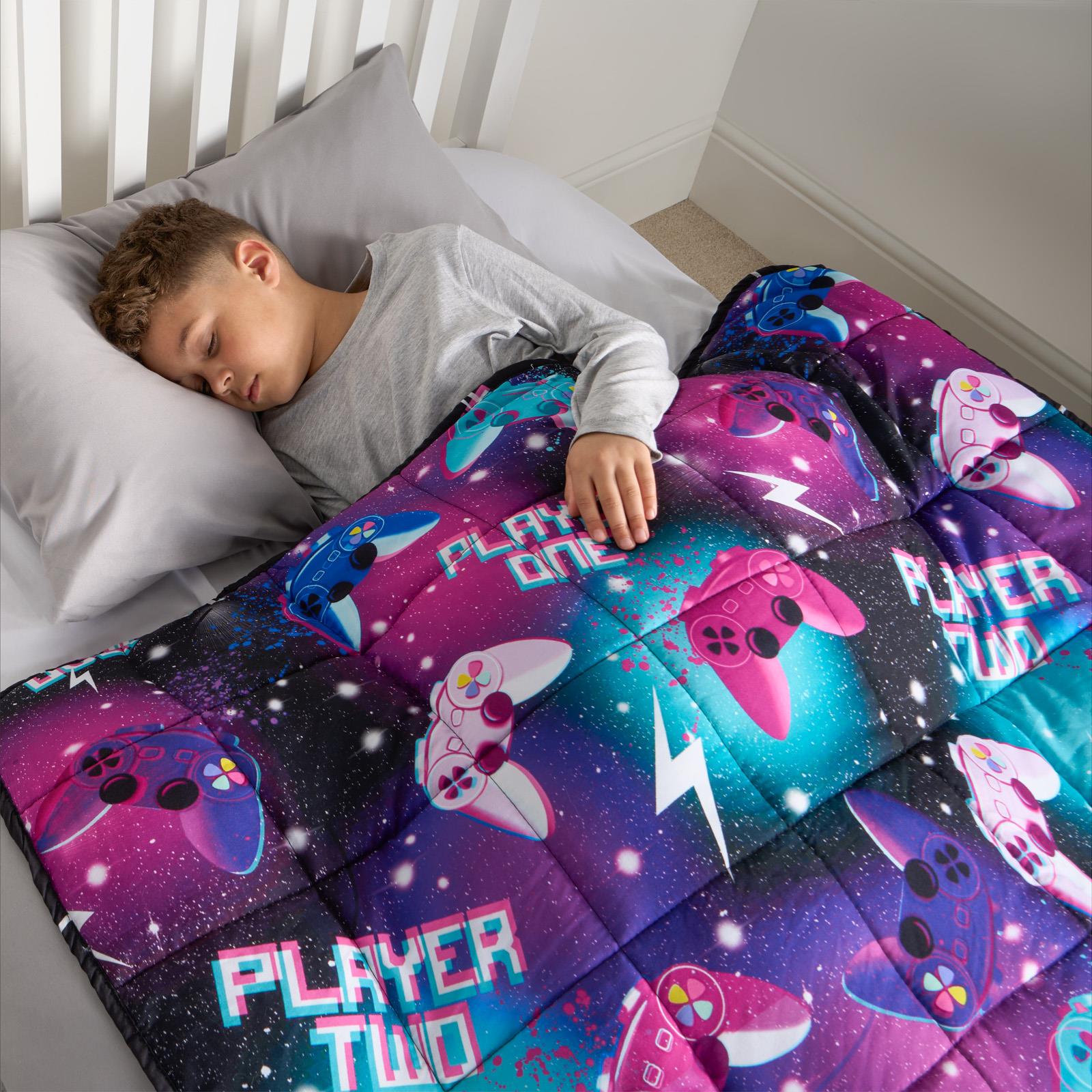 OHS Kids Gaming Weighted Blanket Soft 3kg Sensory Sleep Heavy Throw