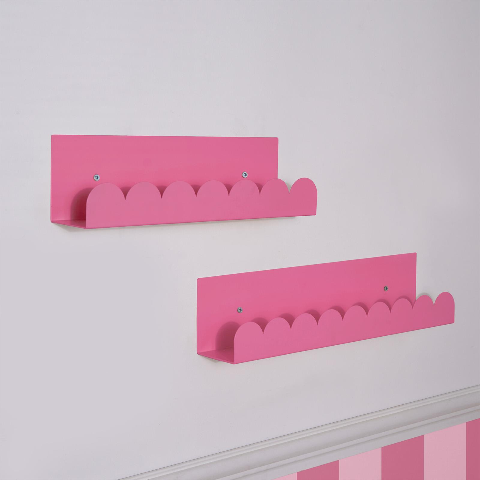 OHS Scallop Shelf Wall Mounted Storage Space Saving Modern Bedroom Home Decor