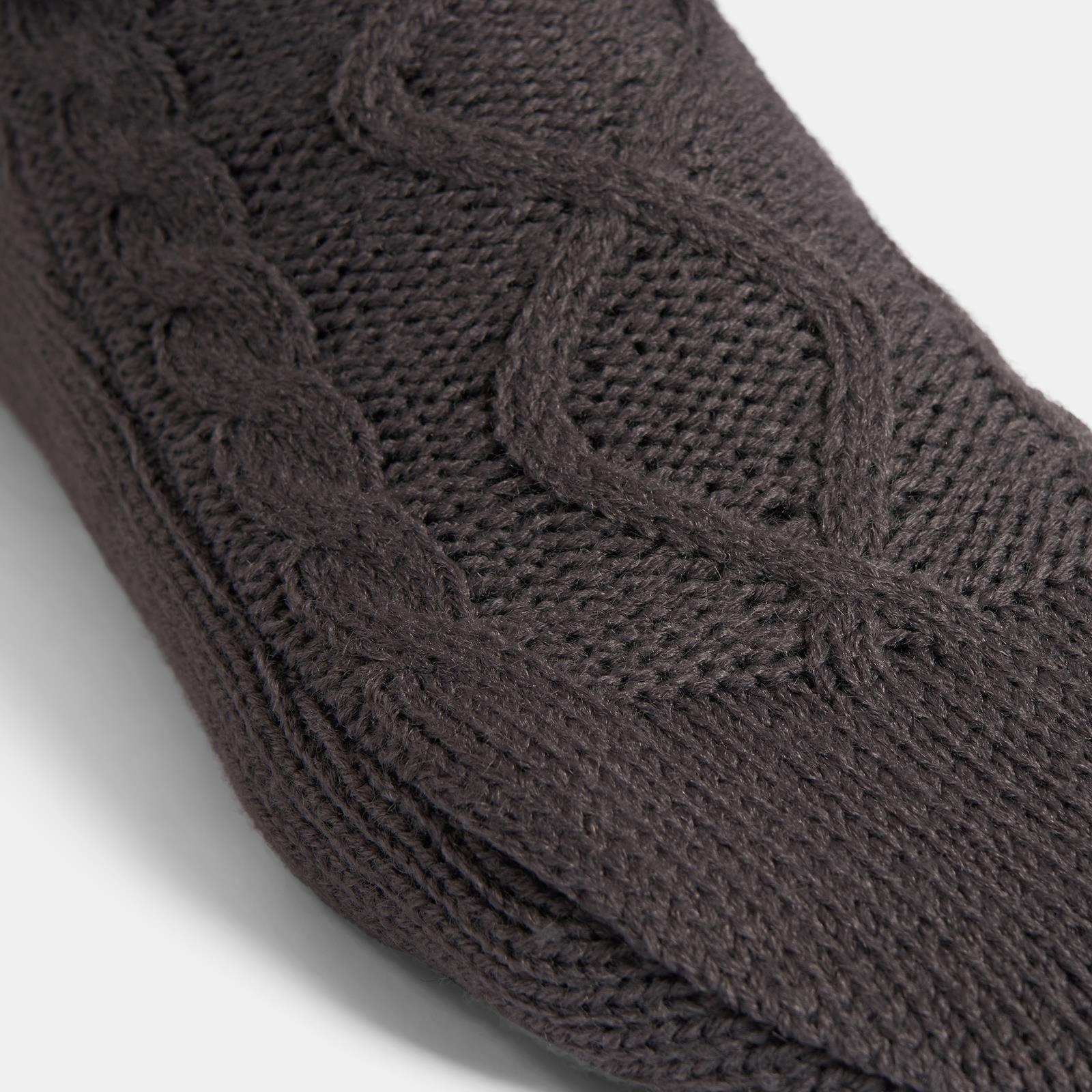 OHS Cable Knit Socks Womens Non Slip Warm Indoor Lounge Sock Slipper