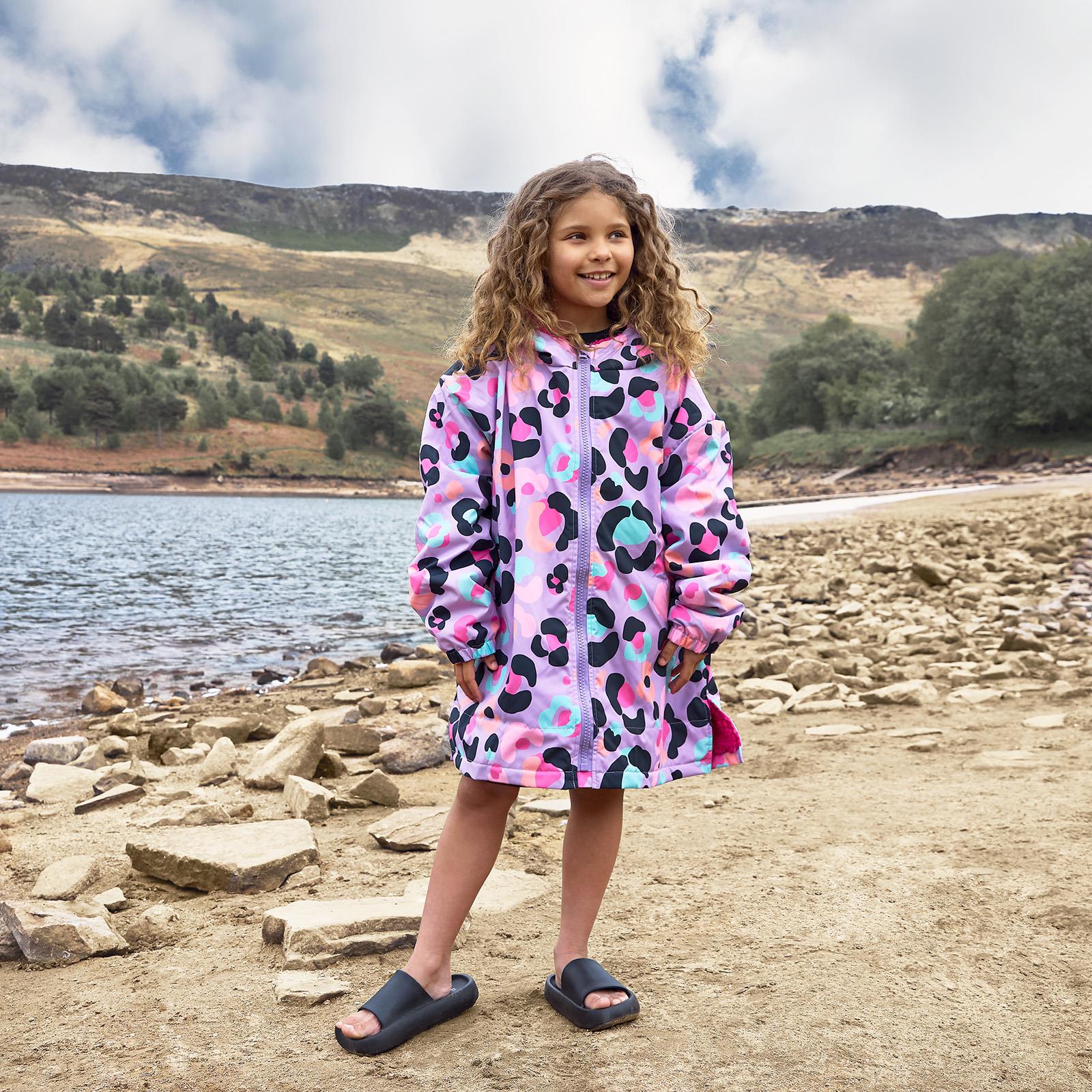 OHS Drying Changing Robe Sherpa Lined Water Resistant Oversize Coat Adults Kids