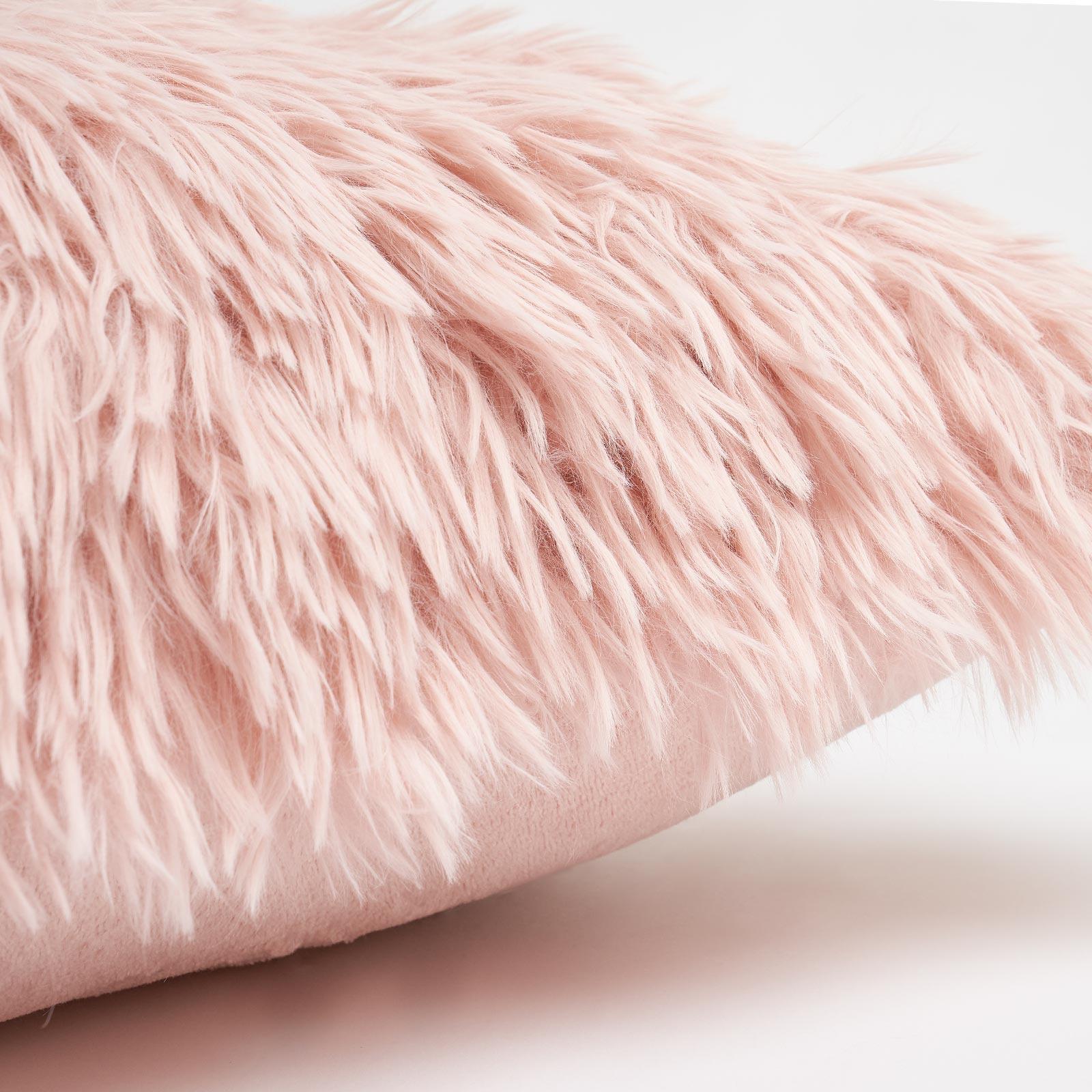 Sienna Faux Mongolian Fur Set of 4 x Cushion Covers Soft Fluffy Mohair 18" x 18 - Picture 4 of 26