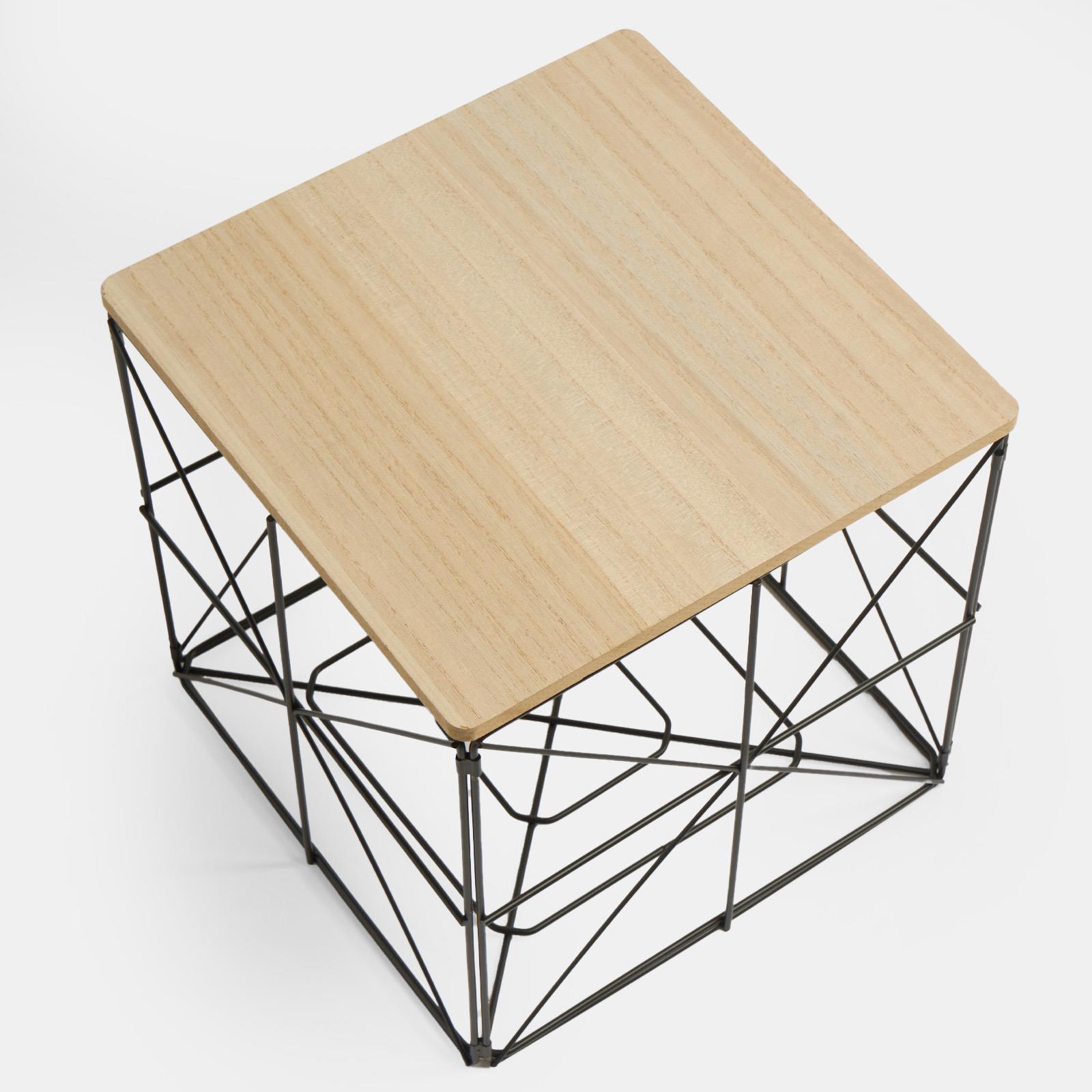 Cube Storage Basket Table Folding Wire Organiser Living Room Home Decor Bedroom