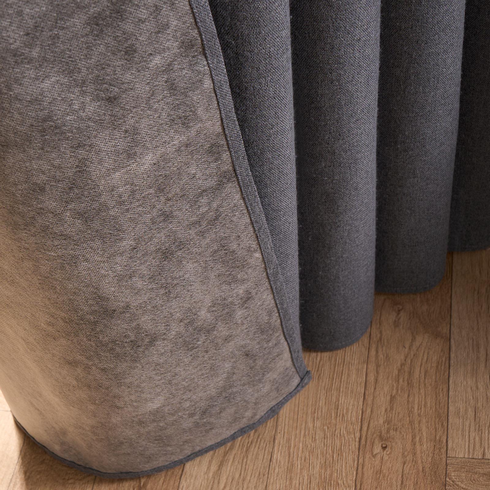 Pair of Eyelet Blackout Curtains Woven Ready Made Ring Top Thermal Texture Thick - Picture 17 of 48