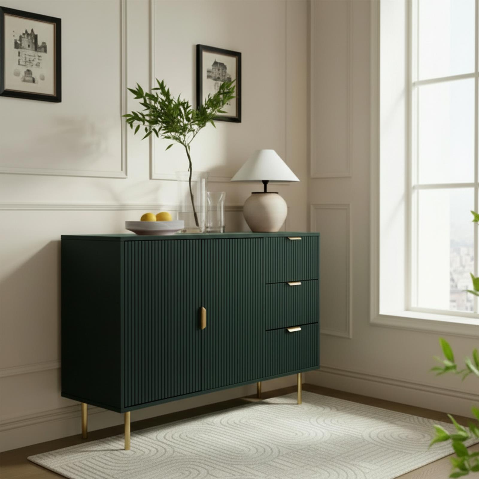 OHS Ribbed Drawer Unit Bedside Table 3/4/5/6 Draw Cabinet Nightstand Sideboard