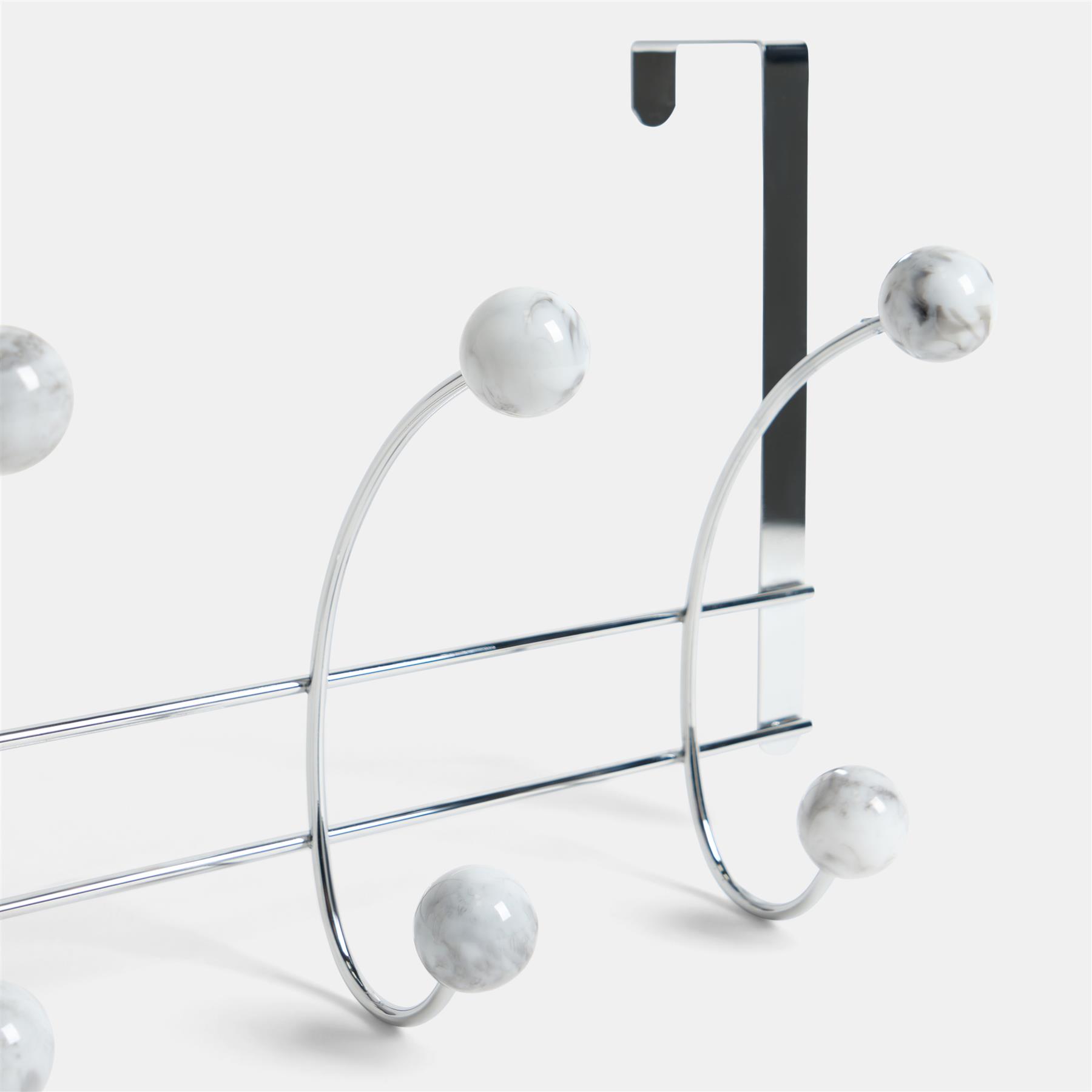 OHS Marble Over-the-Door Hook Hanger Heavy Duty Coats Towel Rack