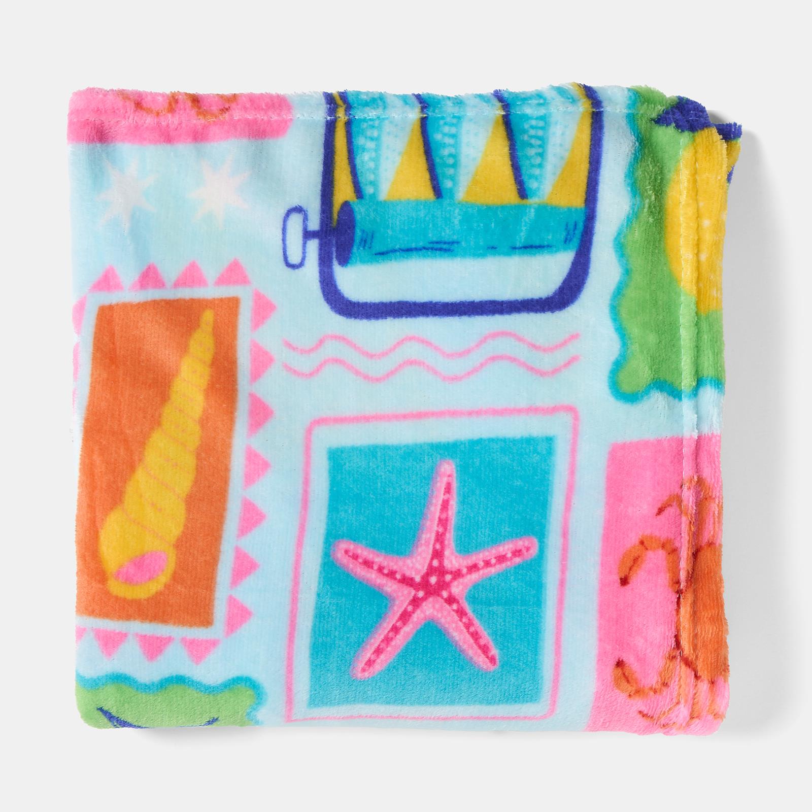 OHS Postcard Print Throw Ultra Soft Blanket Flannel Fleece Lightweight Bedspread