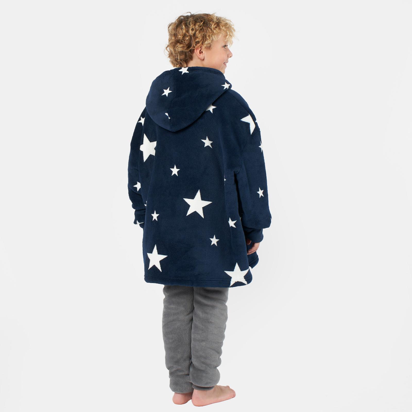 Kids Hoodie Blanket Oversized Sherpa Fleece Jumper Sweatshirt Soft Warm Throw - Picture 104 of 169