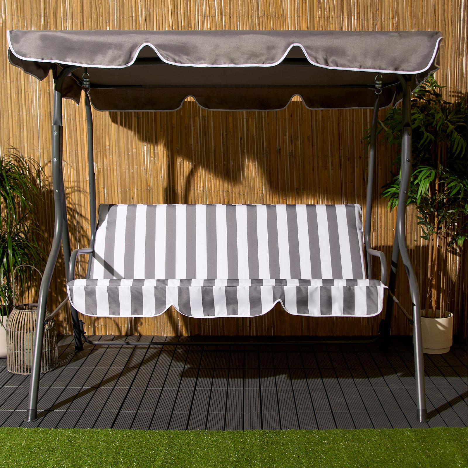 3 Seater Swing Bench Garden Furniture Set Outdoor Canopy Patio Sofa Seat Hammock - Picture 15 of 20