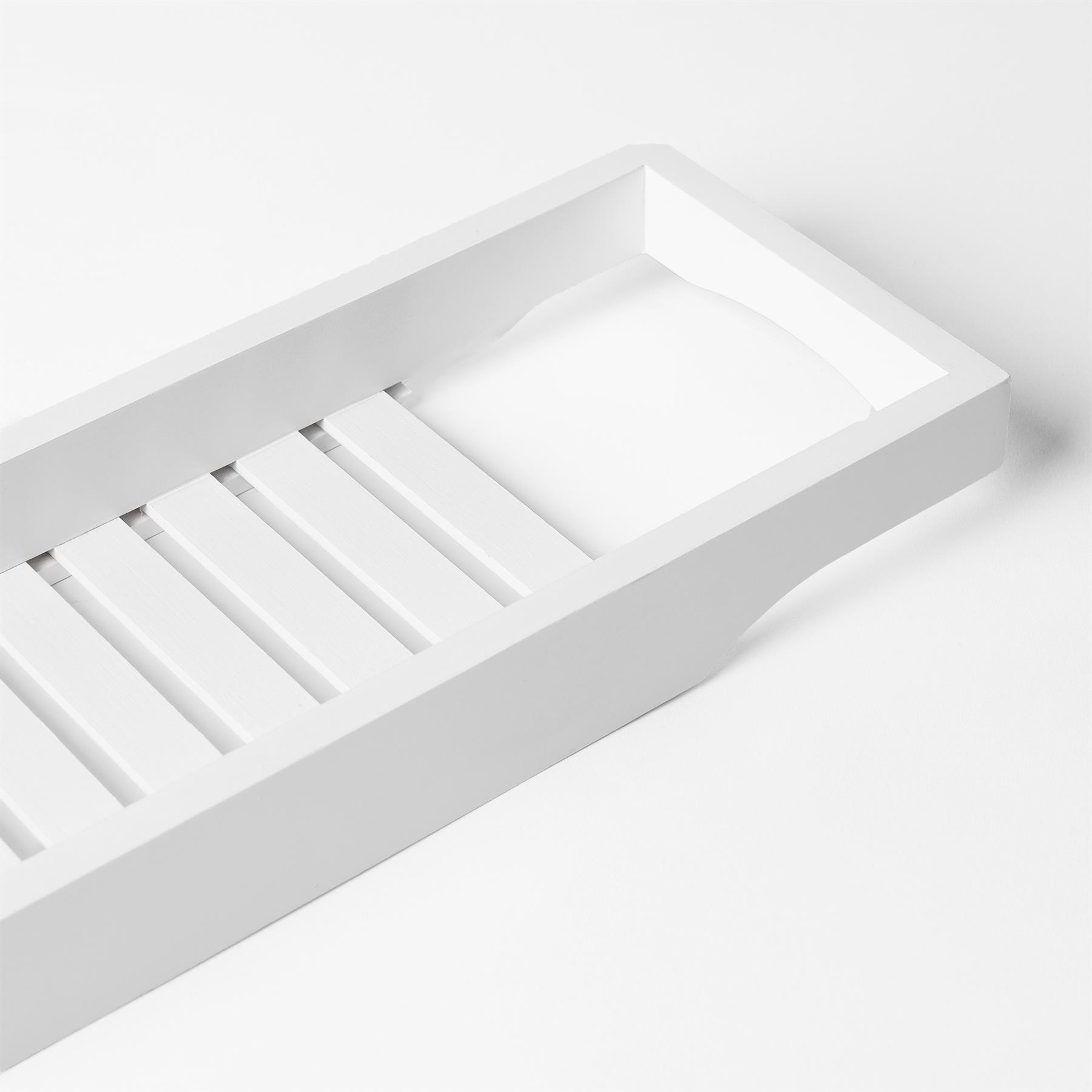 OHS Wooden Bath Tub Rack Storage Bathroom Caddy Shelf Tray Soap Holder Tidy Unit - Picture 15 of 16