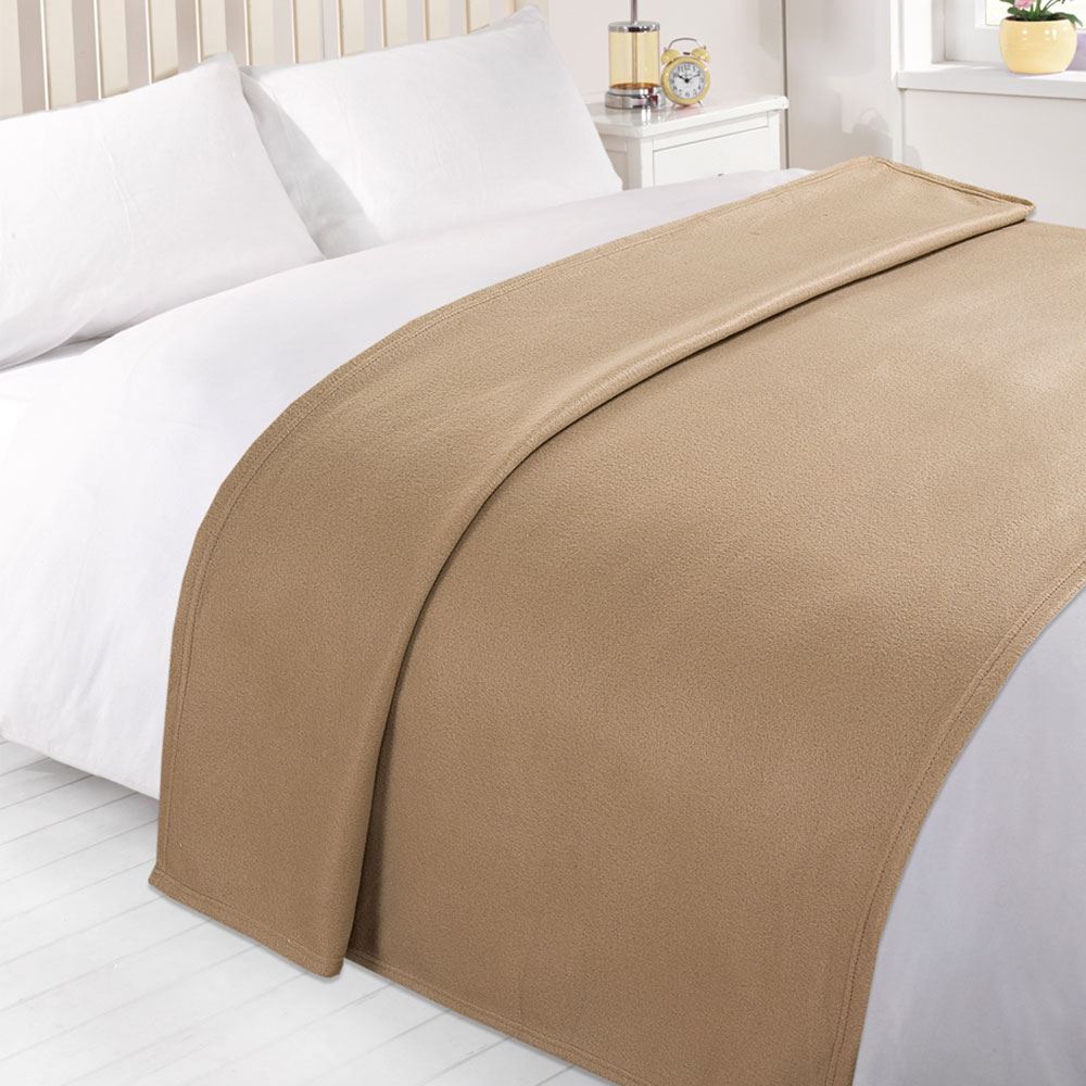 Wholesale 10 x Plain Fleece Blanket Bulk Warm Sofa Throw Over 120 x