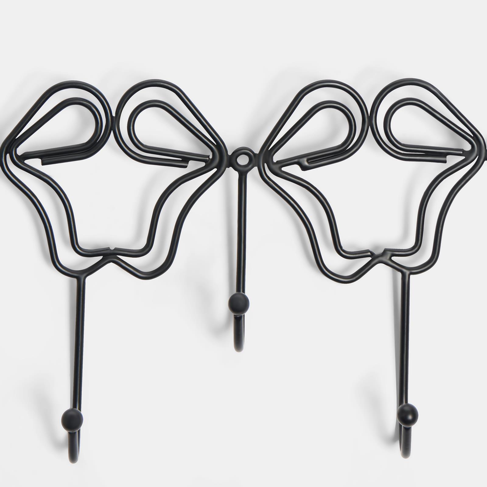 OHS Bows Over the Door Hook Hanger 5 Hooks Metal Coats Towel Rack
