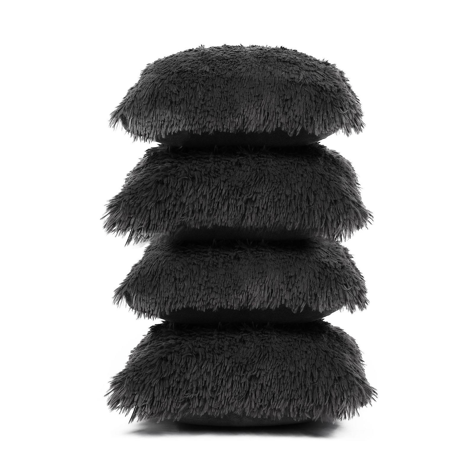 Sienna Faux Mongolian Fur Set of 4 x Cushion Covers Soft Fluffy Mohair 18" x 18 - Picture 9 of 26