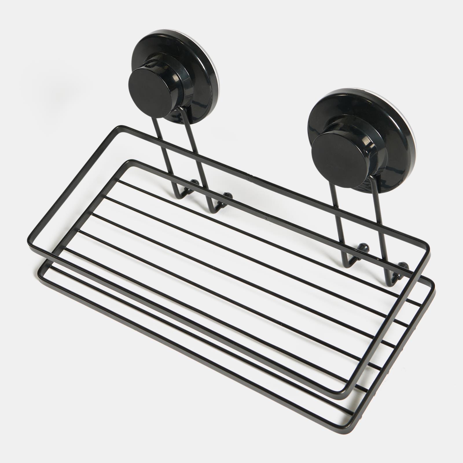 OHS Suction Shower Caddy Organiser Wall Mounted Bathroom Shelf Rust Resistant