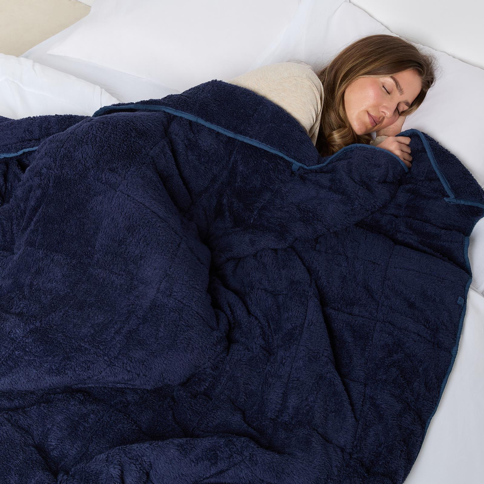 OHS Teddy Fleece Weighted Blanket Sensory Sleep Therapy Anxiety Throw