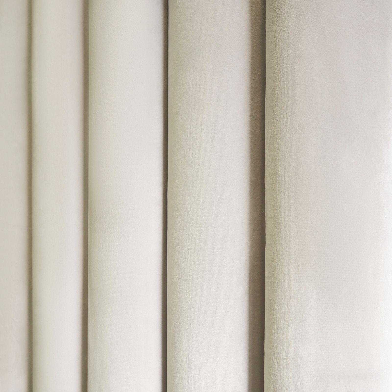 OHS Piped Edge Velvet Curtains Thermal 2 Panel Eyelet Ready Made