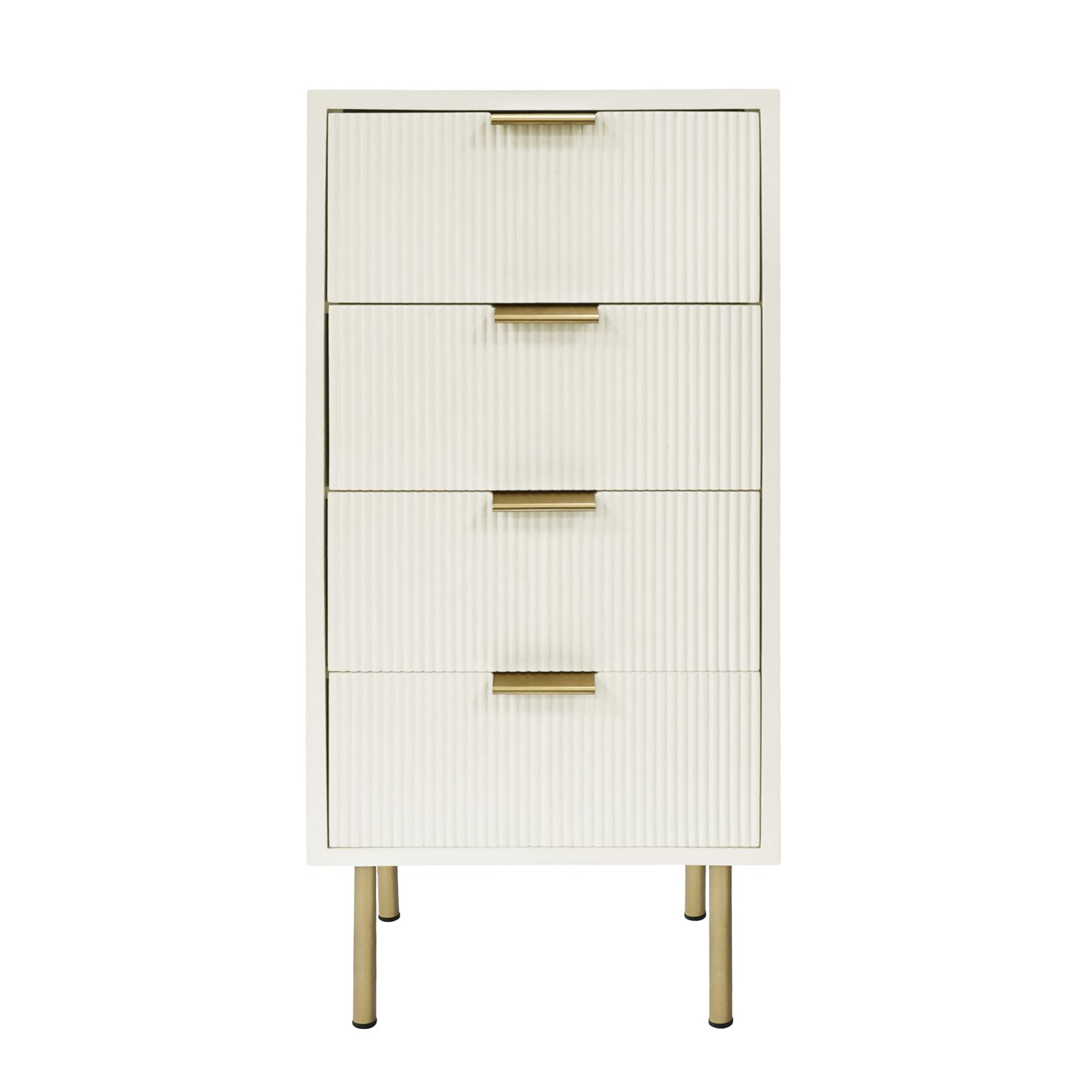 OHS Ribbed Drawer Unit Bedside Table 3/4/5/6 Draw Cabinet Nightstand Sideboard