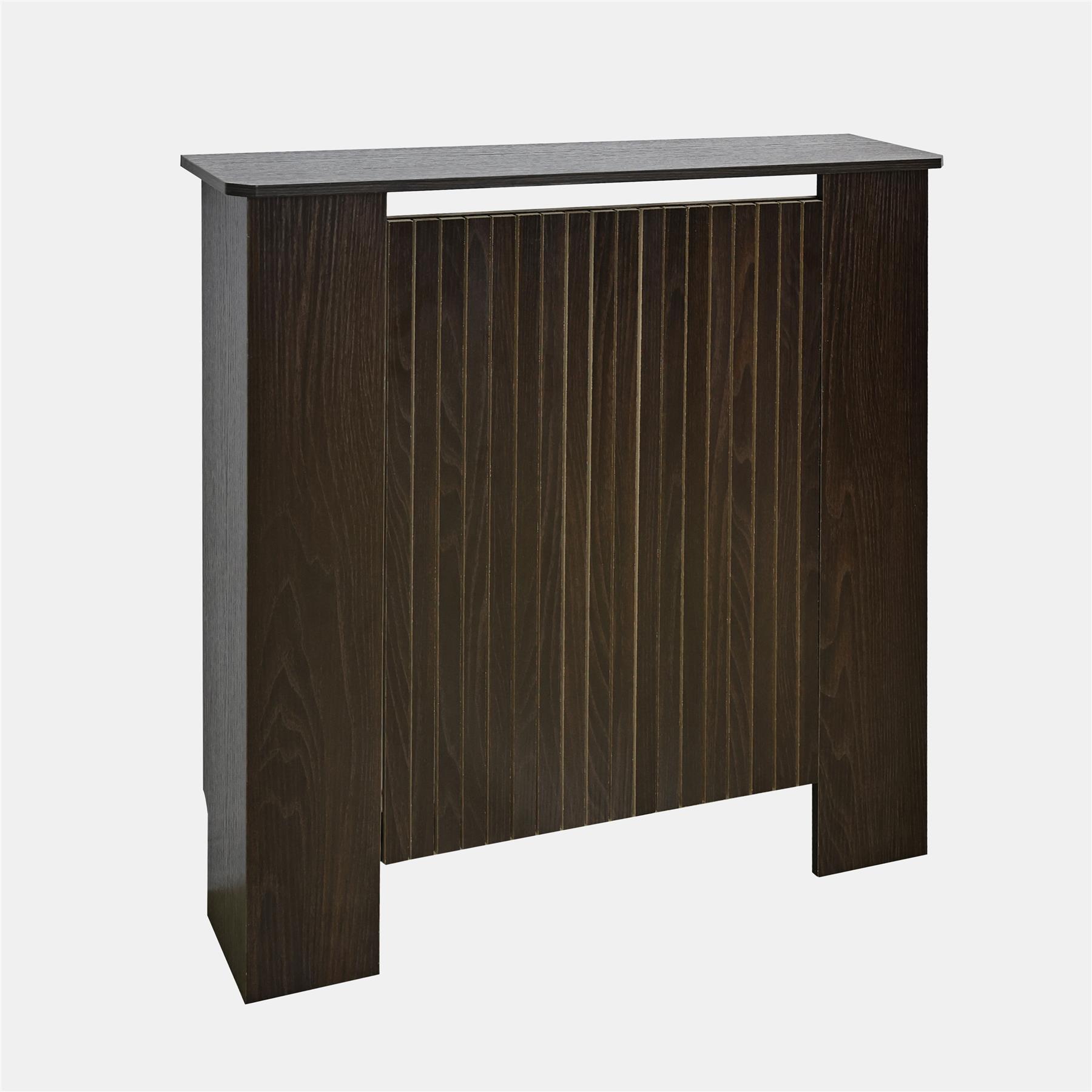 OHS Ribbed Radiator Cover Slatted Engineered Wood Side Board S M L Cabinet Shelf