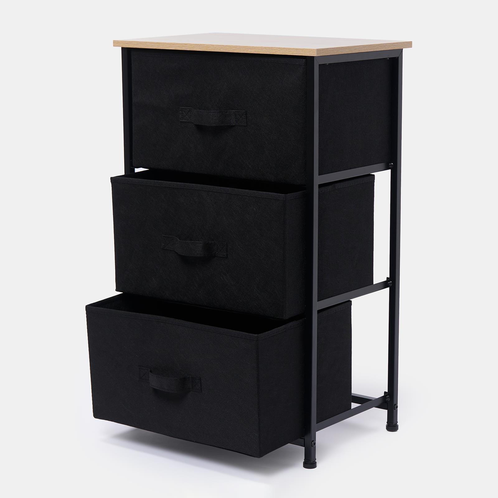 Fabric Cabinet Bedside 2/3/4 Drawers Storage Unit Clothes Shoes Home Organiser - Picture 51 of 94