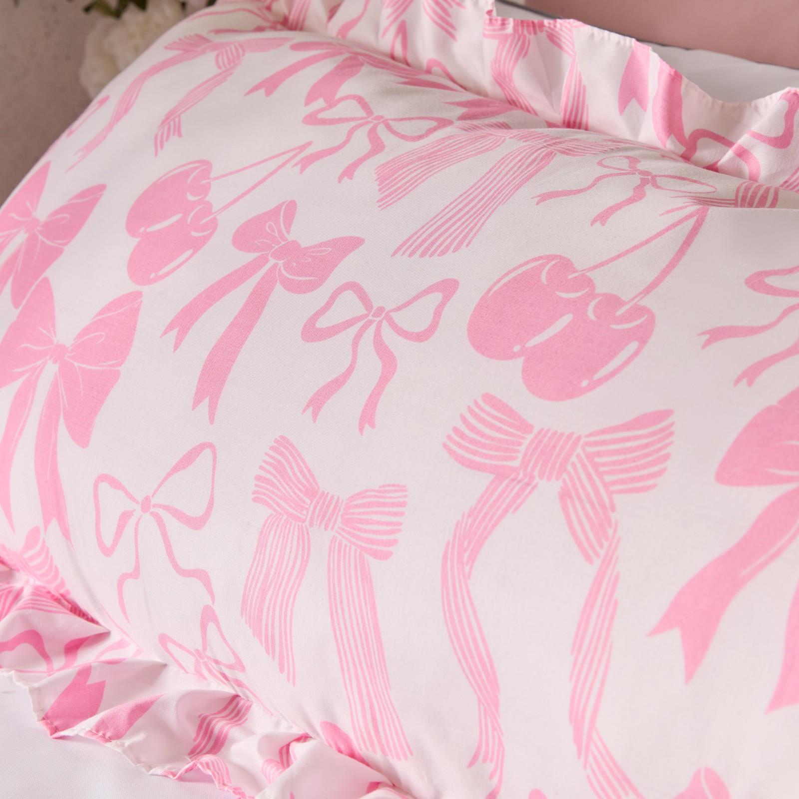 OHS Bows Frill Bolster Pillow Soft Maternity Back Support Filled Cushion