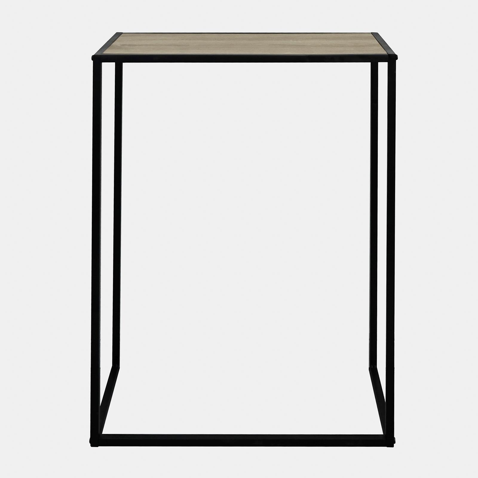 OHS Marble End Table Modern Console Bedroom Side Nightstand Metal Frame