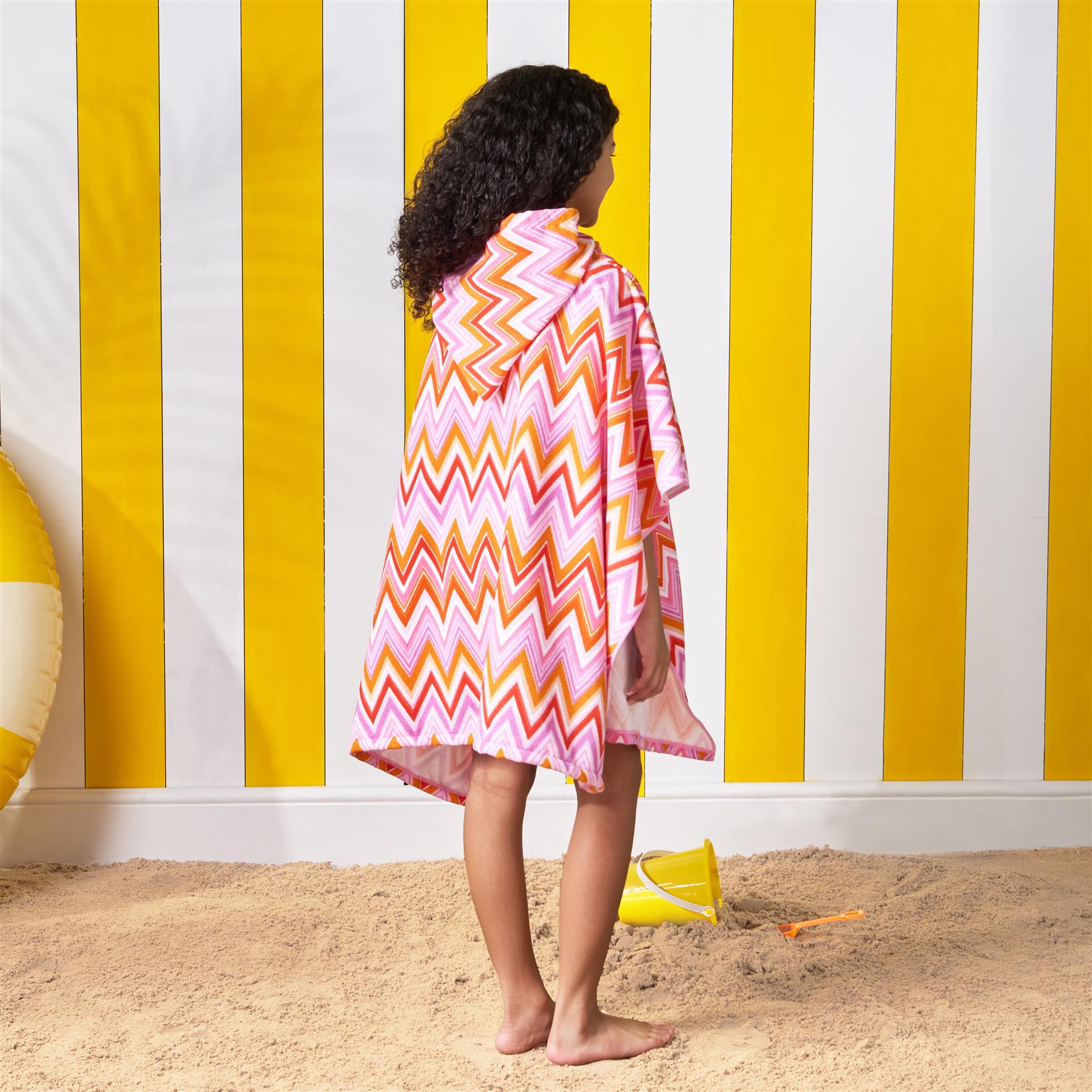 Kids Poncho Beach Towel Hooded Quick Dry Microfibre Holiday Swimming Absorbent - Picture 137 of 139